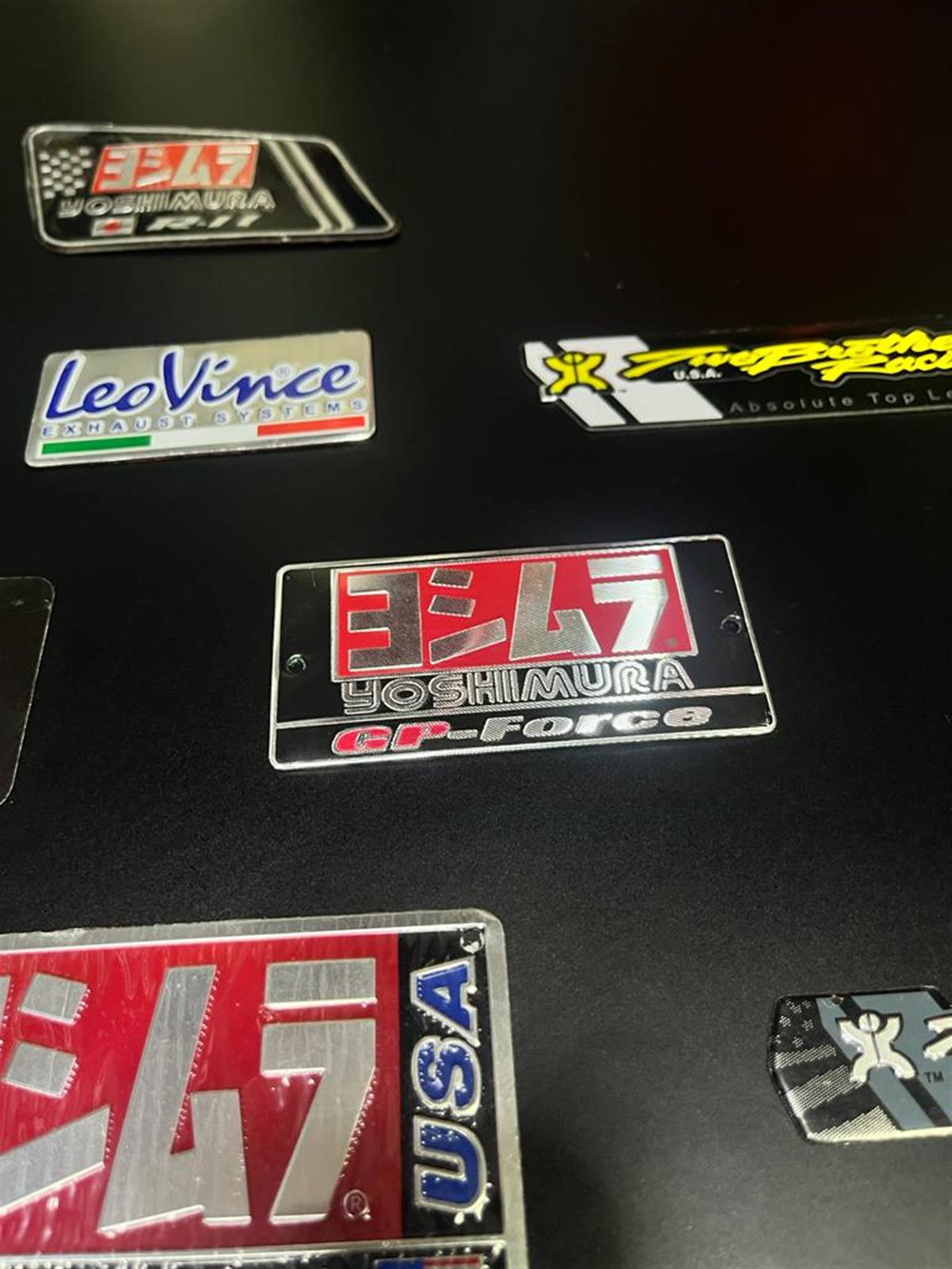 Yoshimura GpForce Egzoz Stickeri Yanmaz Metal Sticker Etiket Model