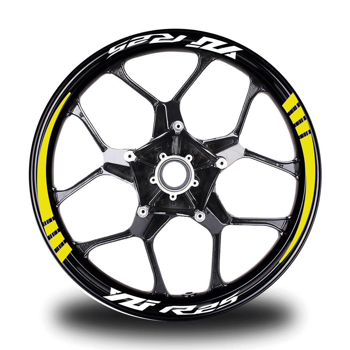 YZF R25 Yazılı Sarı Takım Jant Sticker