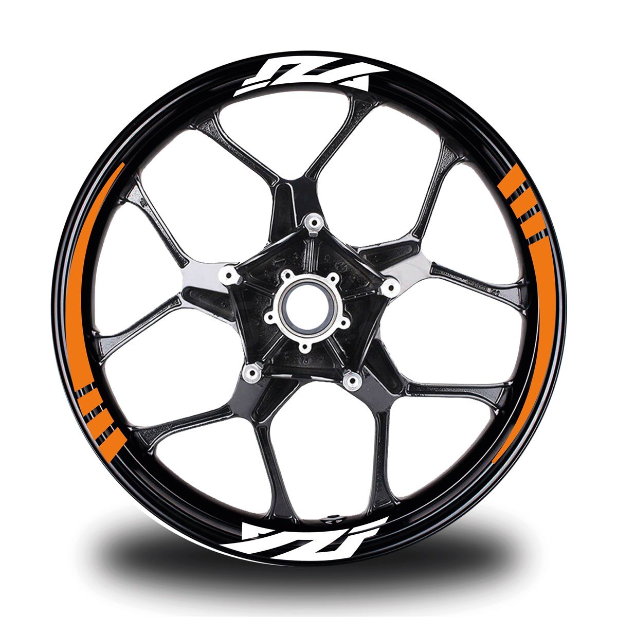 YZF Yazılı Neon Turuncu Takım Jant Sticker Modeli