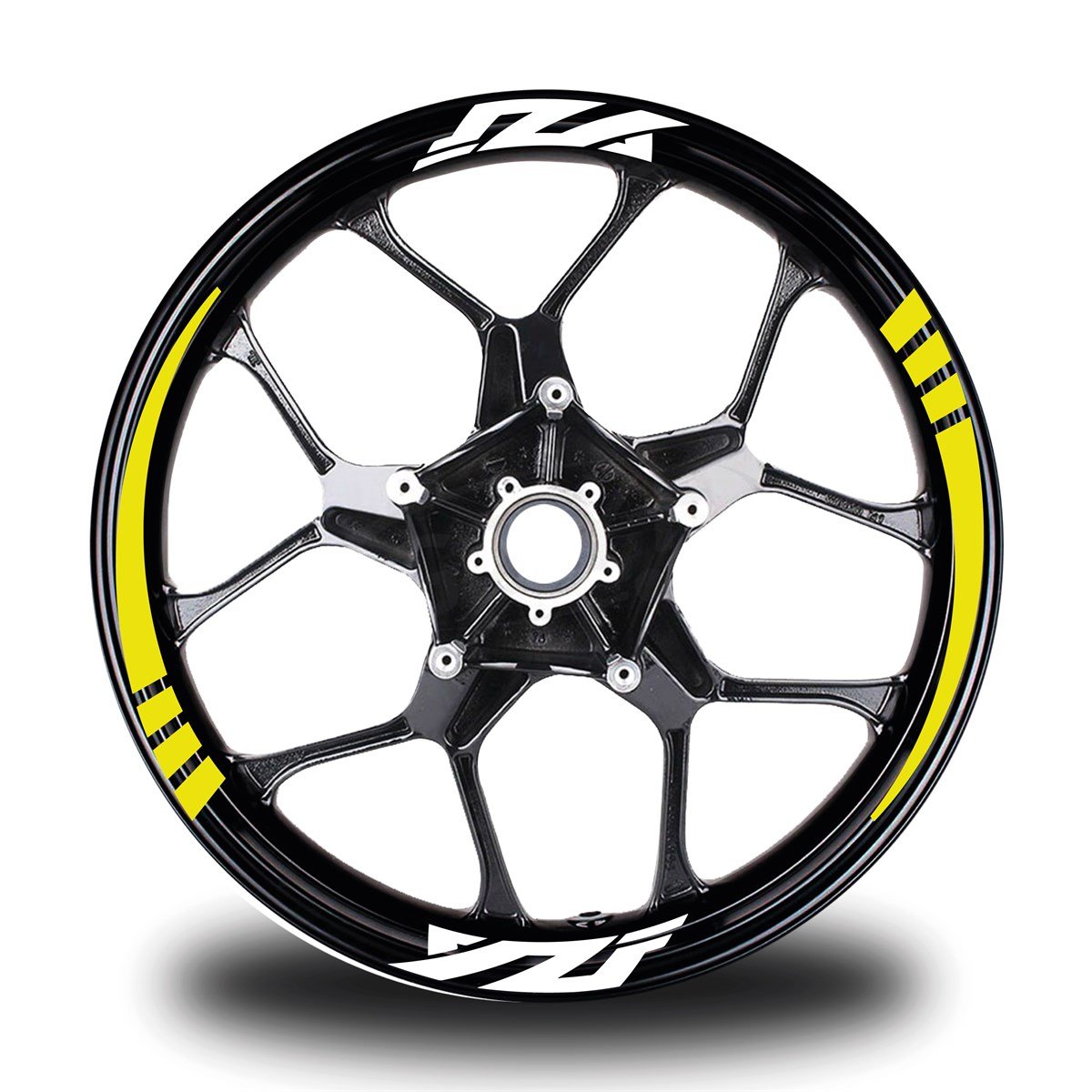 YZF Yazılı Sarı Takım Jant Sticker Modeli 