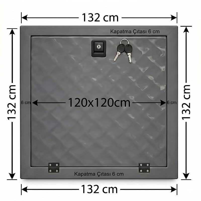 Havuz kapağı 120x120 