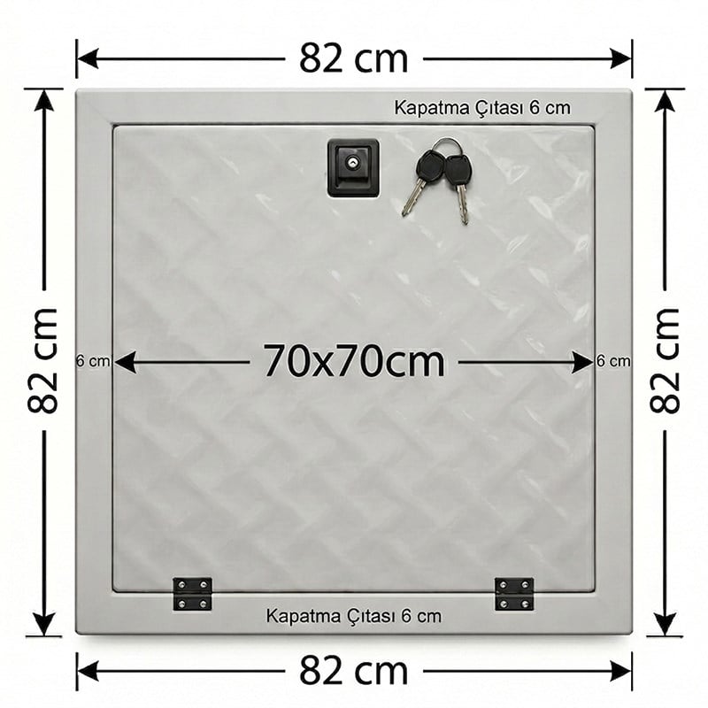 Havuz Makina Dairesi Kapağı 70x70 cm