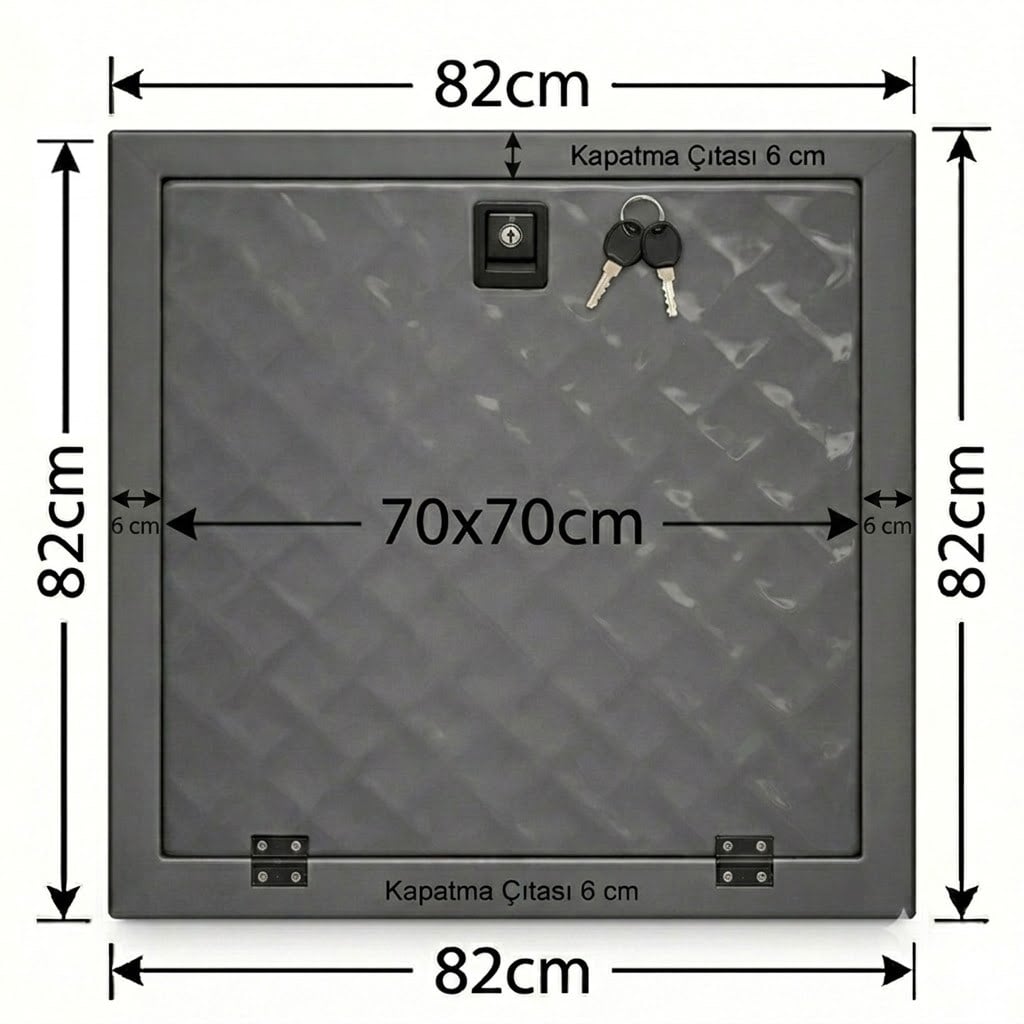 Havuz Makina Dairesi Kapağı 70x70 cm