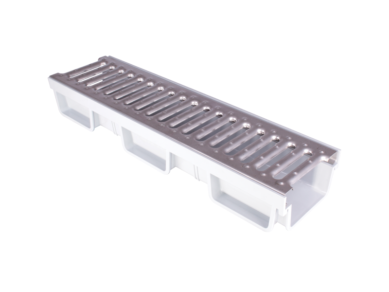 Kanal Izgarası Paslanmaz Komple 13x50cm