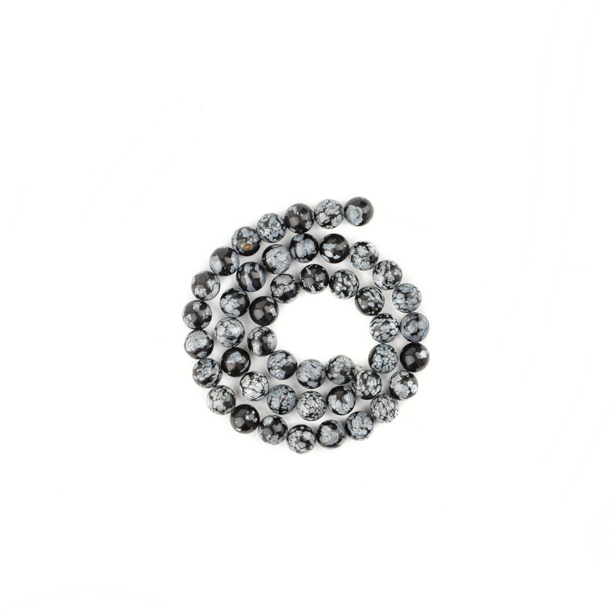 Benekli Obsidyen Doğal Taş Dizi 8mm