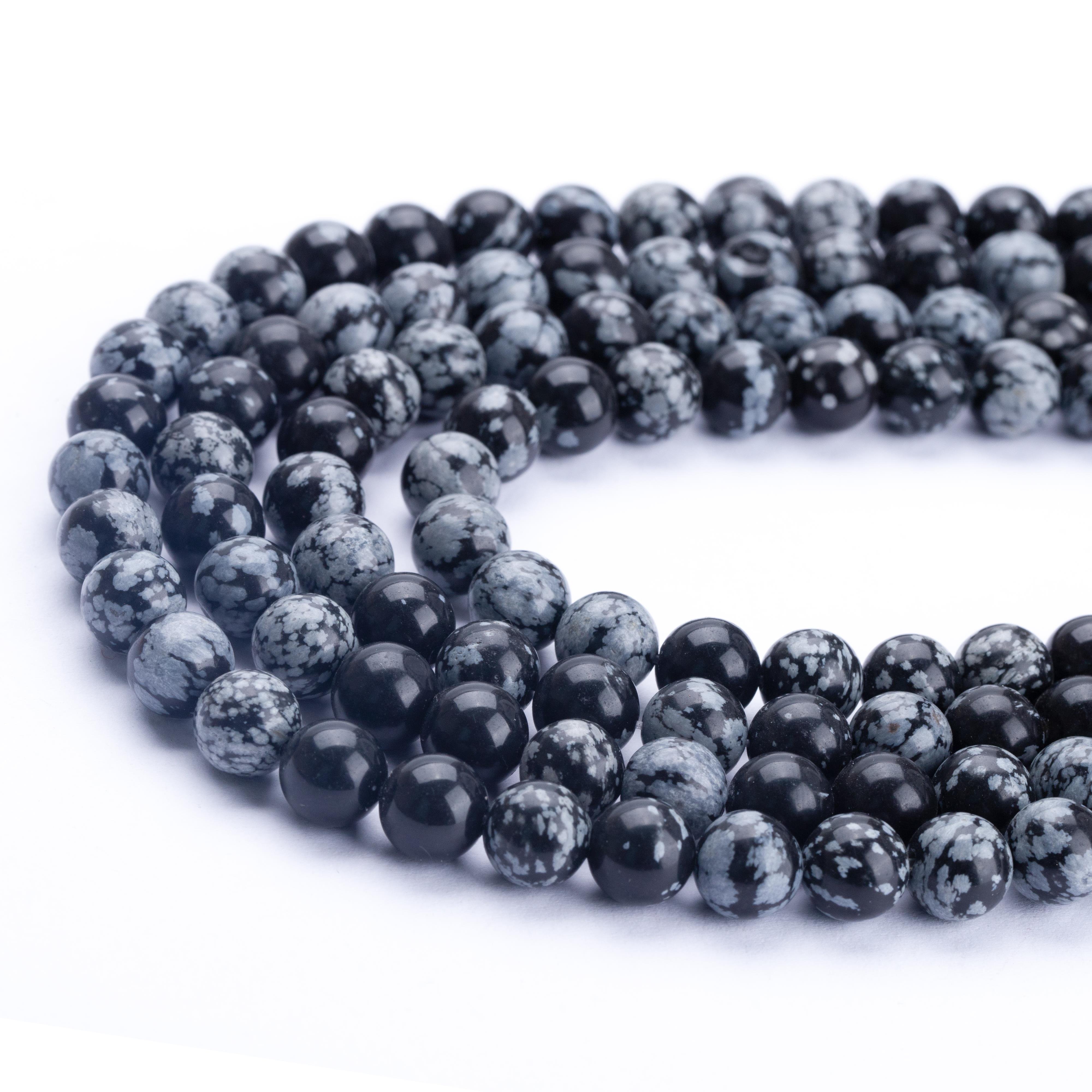 Karlı Obsidyen Doğal Taş Dizi 8mm