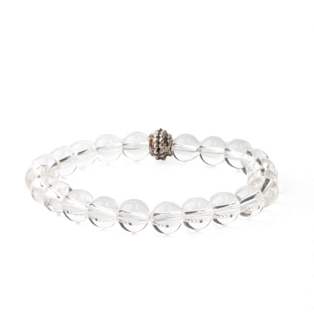 Kristal Kuvars Doğal Taş Bileklik (8mm Küre Kesim)