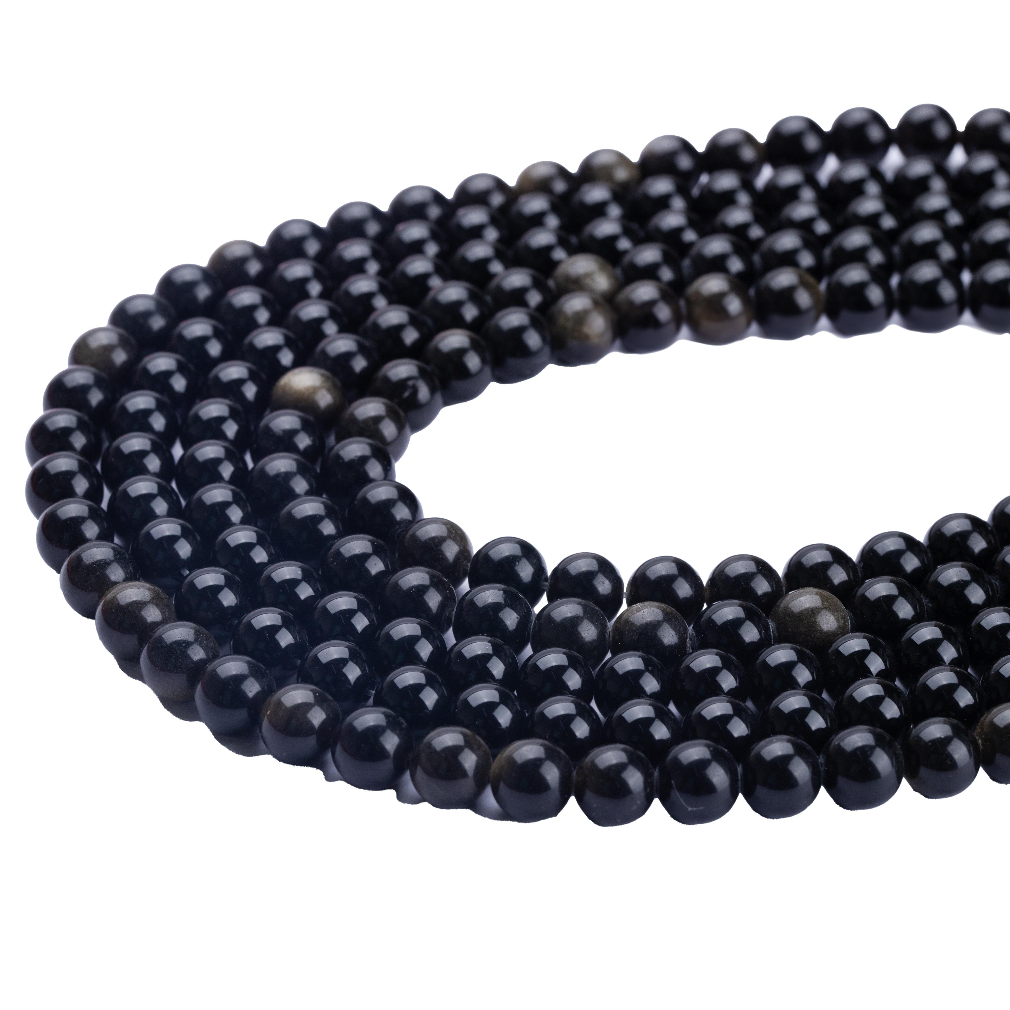 Obsidyen Doğal Taş Dizi 6mm