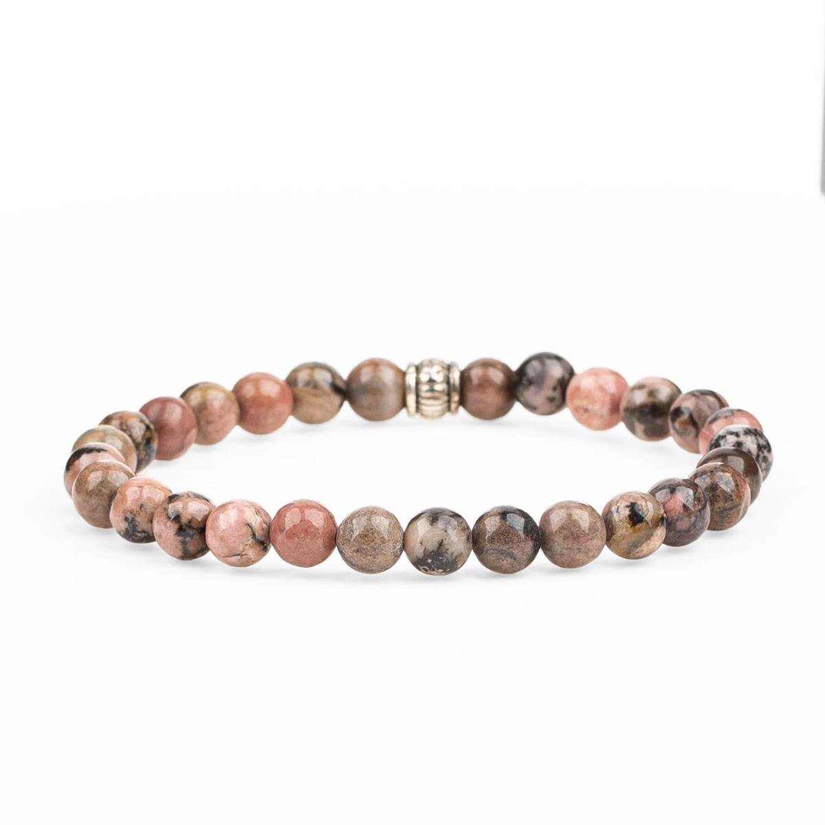 Rodonit Doğaltaş Bileklik (6mm Küre Kesim)