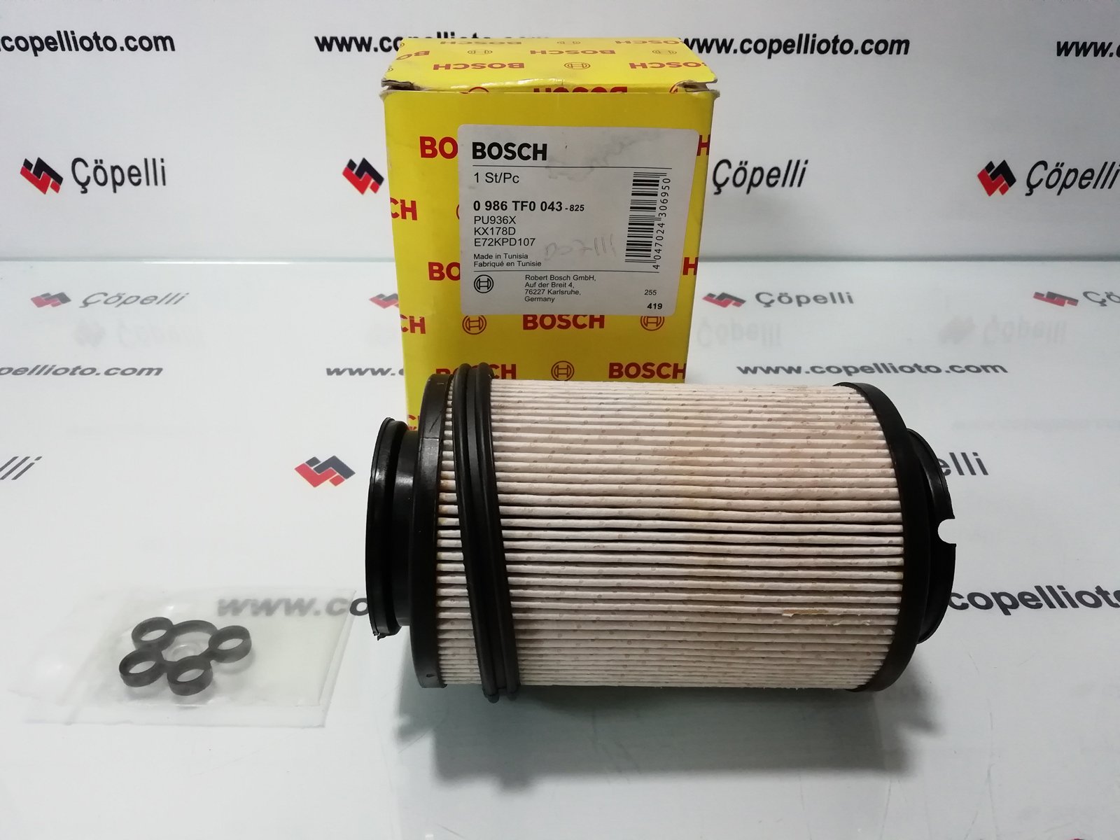 0986TF0043 - YAKIT FILTRESI 1457431715 GOLF V CADDY AUDI A3 1.9TDI 1K0127434 / BOSCH