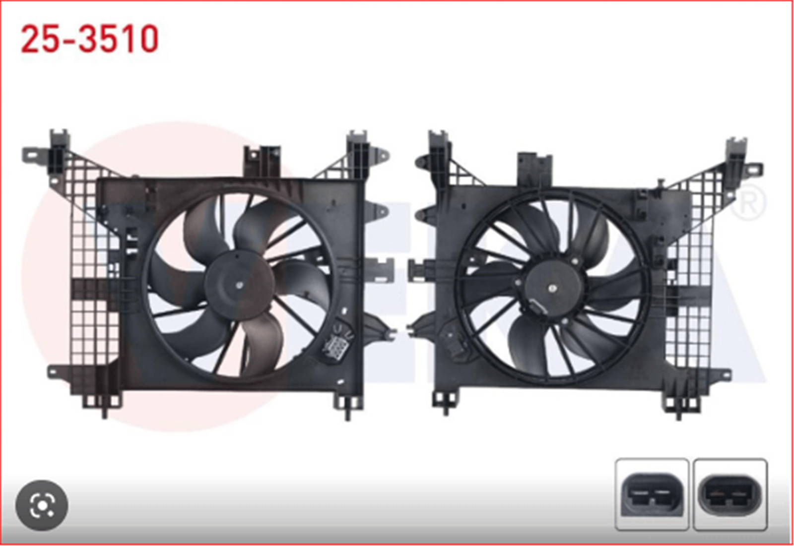 25-3510 - FAN MOTORU SU RADYATORU DAVLUMBAZLI TEKLI FANLI REZISTANSLI DUSTER 1.5 DCI 2012--VEKA-DACIA / VEKA