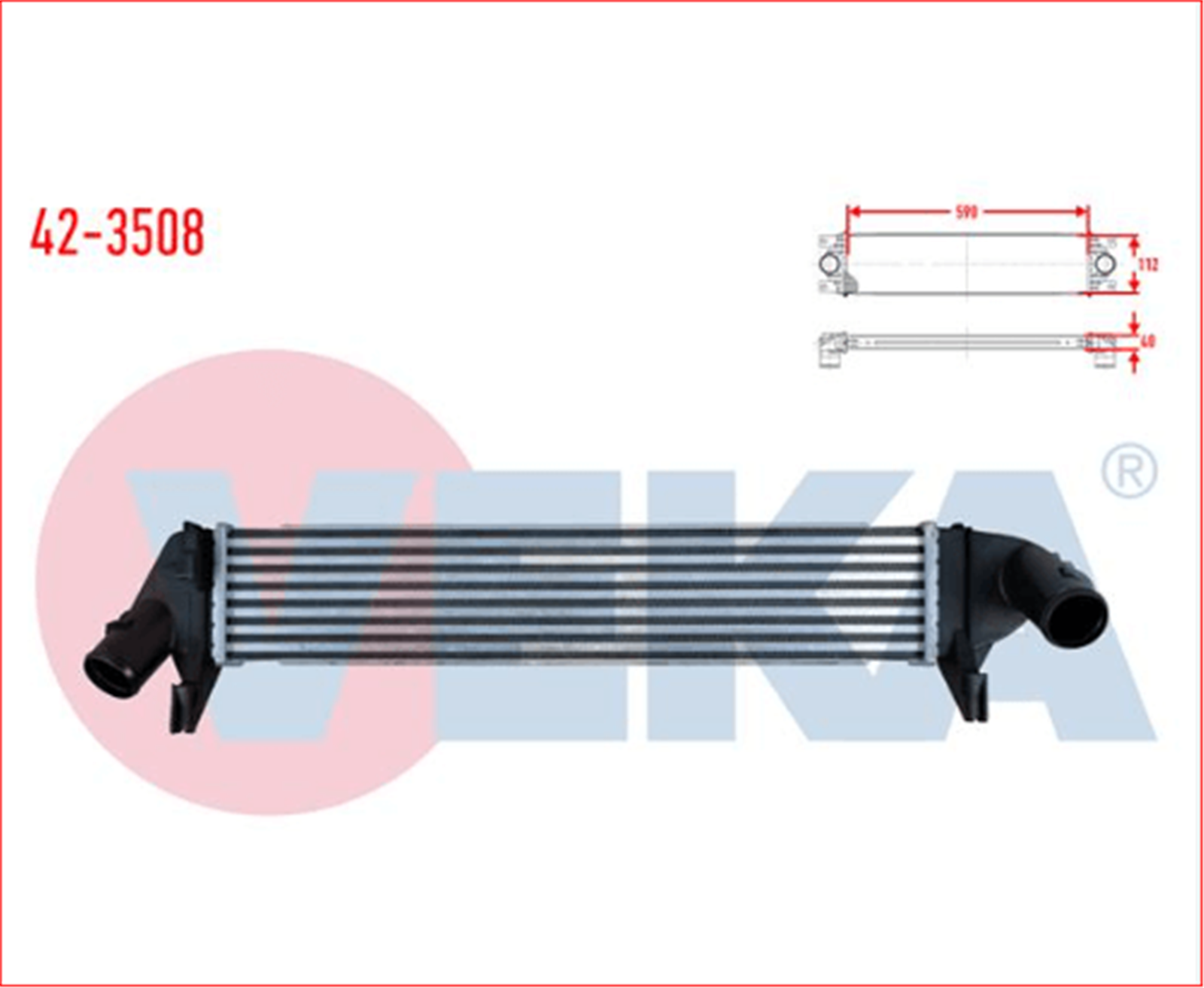 42-3508 - TURBO RADYATORU (INTERCOOLER) LOGAN (LS) 1.5 DCI 2004-2012-VEKA-DACIA / VEKA