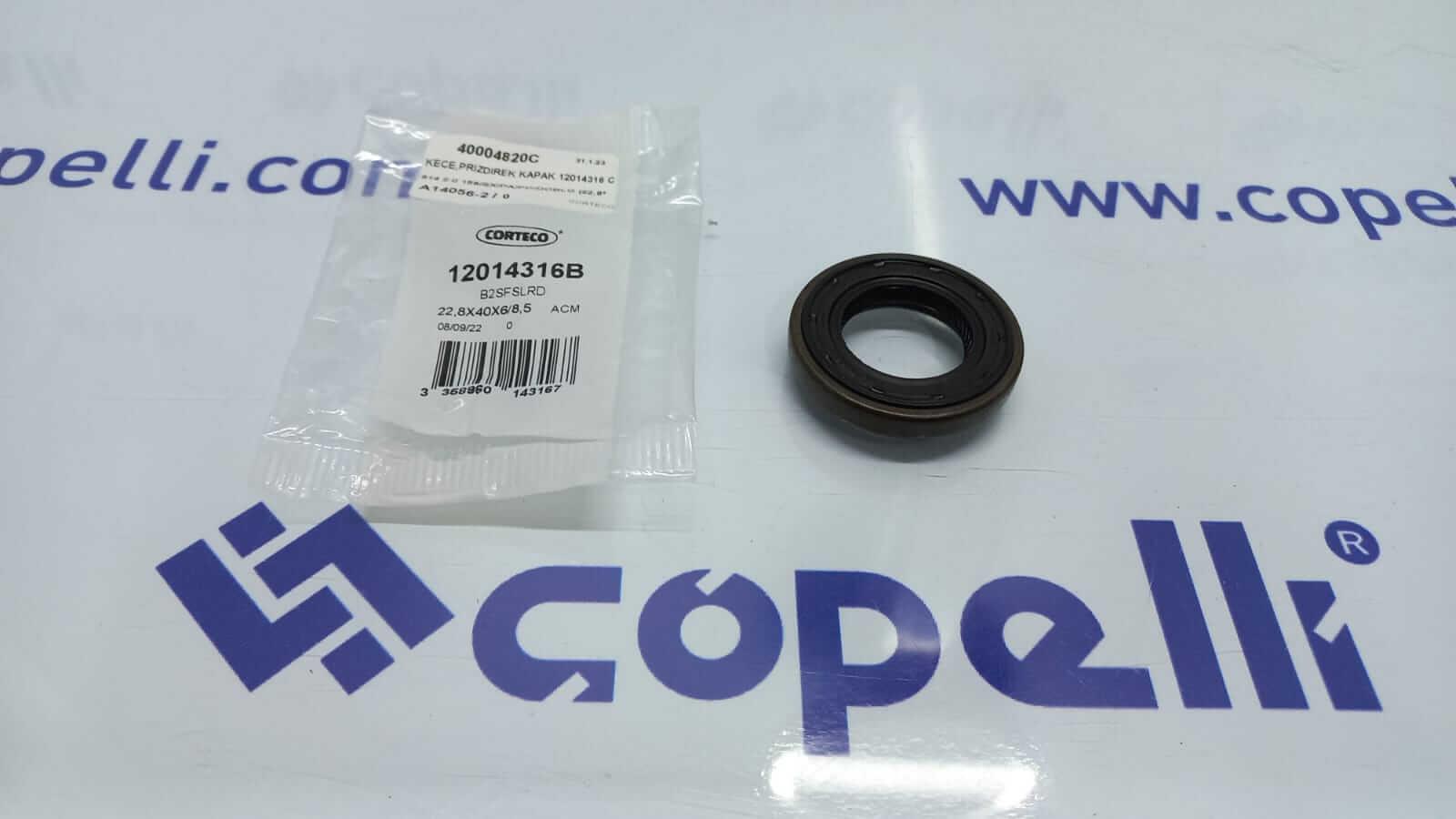 40004820C - KECE,PRIZDIREK KAPAK 12014316 C514 2.0 156/SX/PA/PO/DOBLO (22,8*40*6-8,5)-CORTECO-FIAT / CORTECO