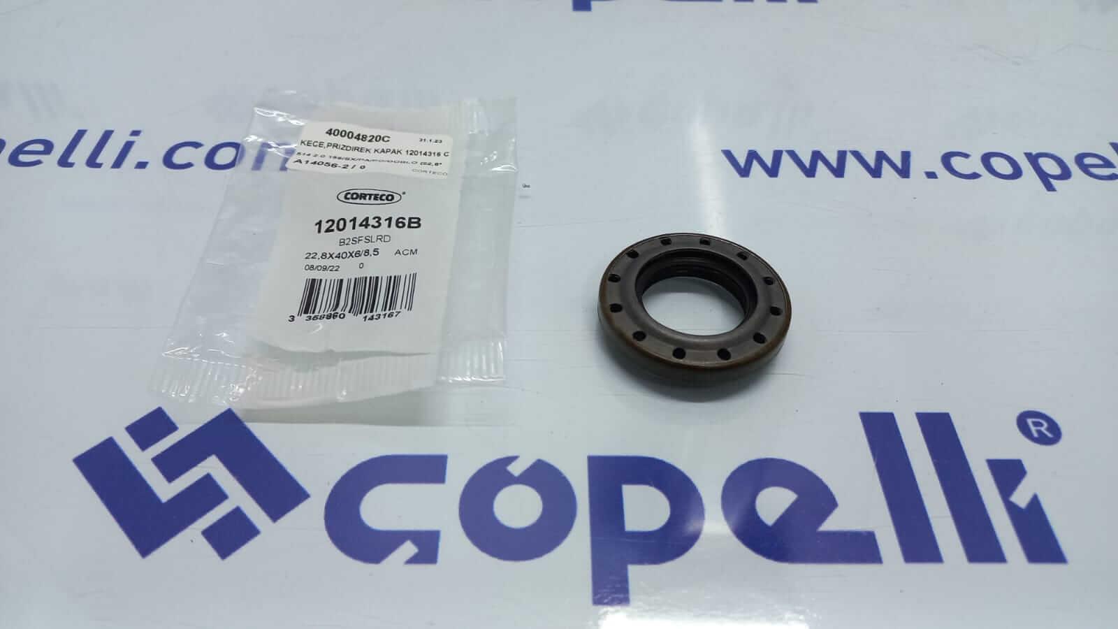 40004820C - KECE,PRIZDIREK KAPAK 12014316 C514 2.0 156/SX/PA/PO/DOBLO (22,8*40*6-8,5)-CORTECO-FIAT / CORTECO