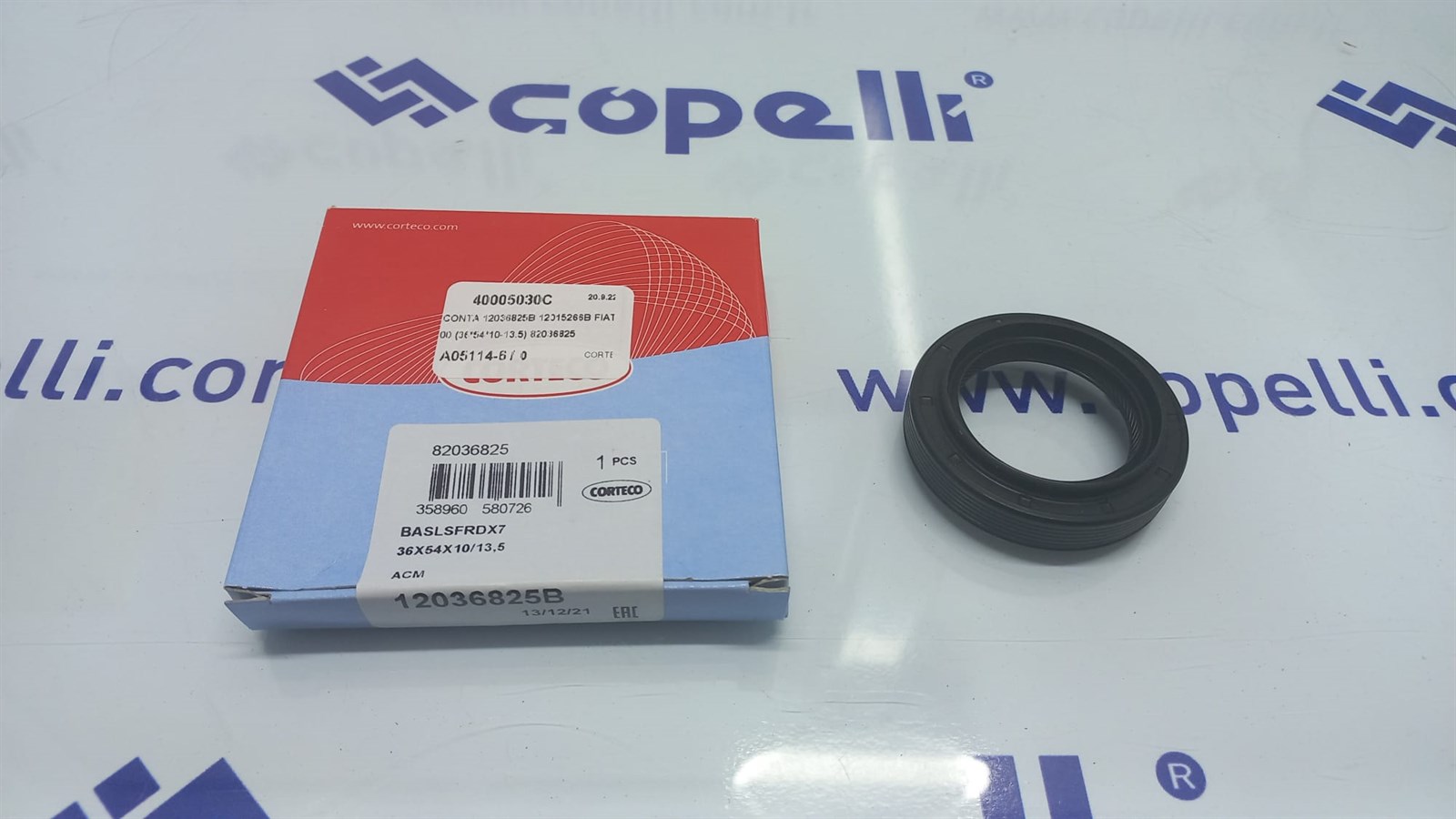 40005030C - CONTA 12036825B 12015266B FIAT500 (36*54*10-13.5) 82036825 / CORTECO