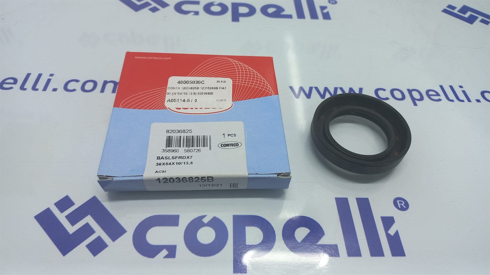 40005030C - CONTA 12036825B 12015266B FIAT500 (36*54*10-13.5) 82036825 / CORTECO