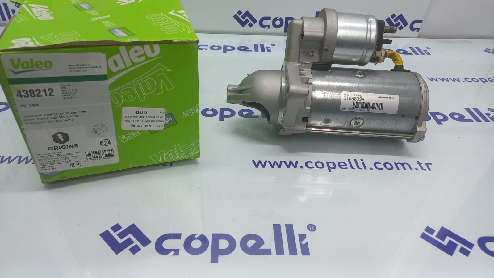 438212 - MARS MOTORU-10 DIS-(GUCLENDIRILMIS) 1.8 KW 1.3 LINEA GPUNTO DOBLO ASTRA H 55217672 55221292-6202105 / VALEO