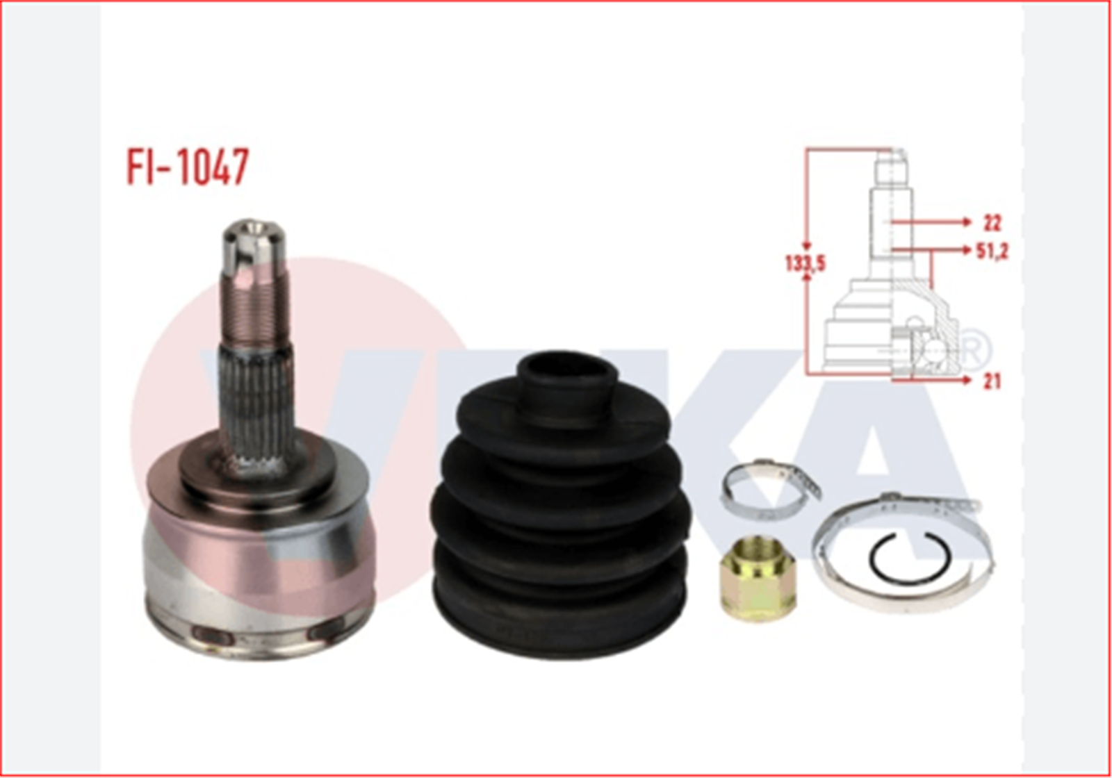 46308337V - (FI-1047)MIL,AKS DIS GP (GRANDE PUNTO)(CVJ-FI023)-VEKA-FIAT / VEKA