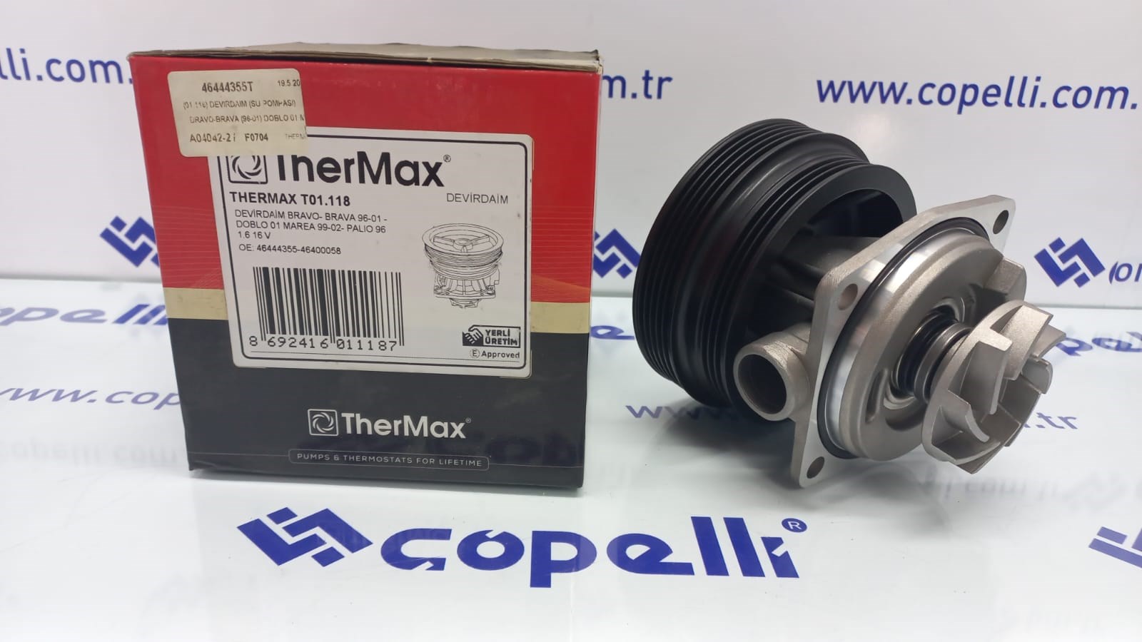 46444355T - (01.118) DEVIRDAIM (SU POMPASI) BRAVO-BRAVA (96-01) DOBLO 01 MAREA (99-02) PALIO 96 1.6 16 V 1995 46 / THERMAX