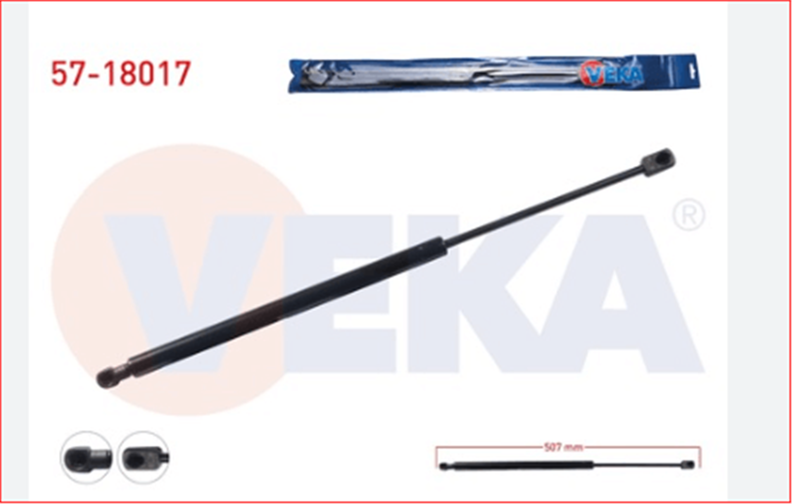 46783650V - (57-18017)BAGAJ AMORTISORU 507mm 360N BRAVO II (198) 2006--VEKA-FIAT / VEKA