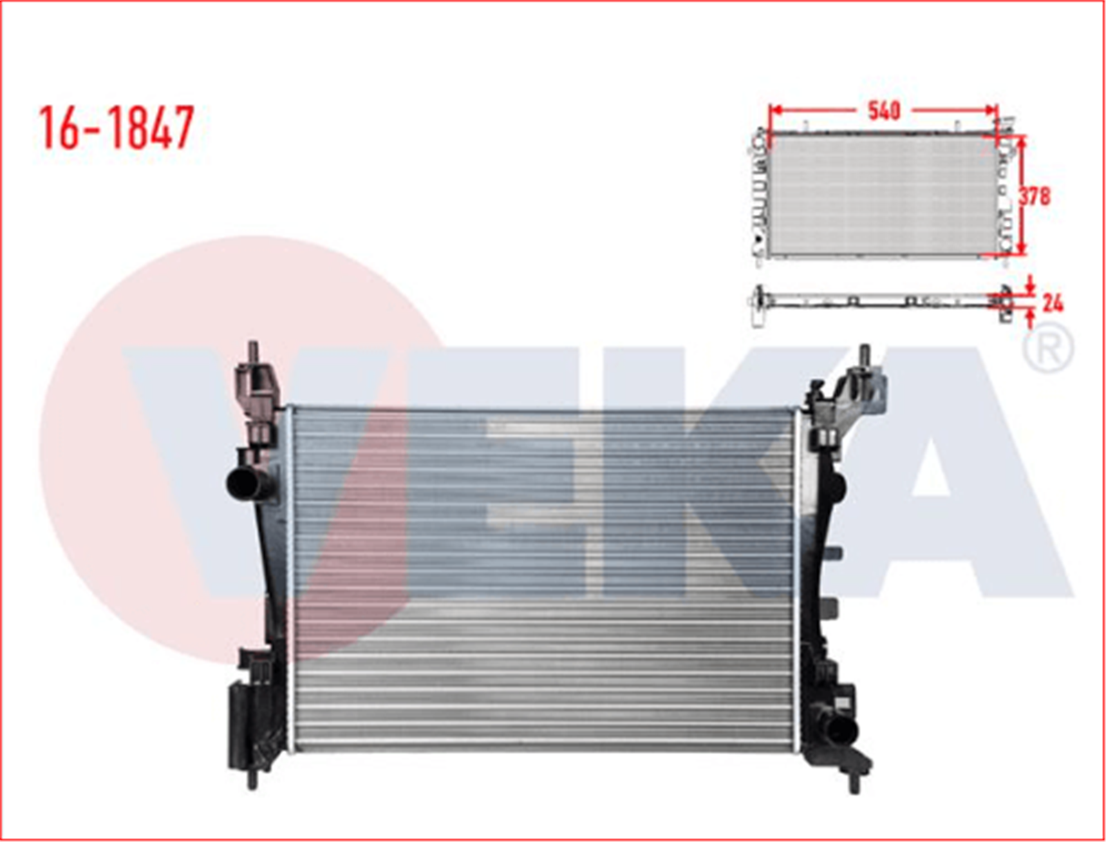 51790774V - (16-1847)SU RADYATORU MEKANIK FIORINO (225) 1.4i M-T AC+ - 2007--VEKA-FIAT / VEKA