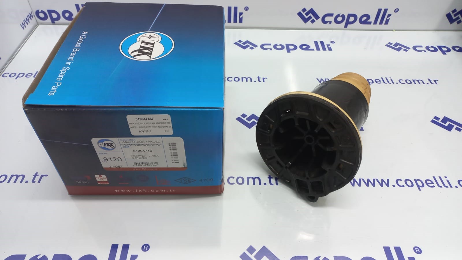 51804746F - (FKK-9120)VULKOLLAN AMORTISOR TAKOZU ARKA (KIT) FIORINO GRANDE PUNTO LINEA QUBO 51804746 / FKK