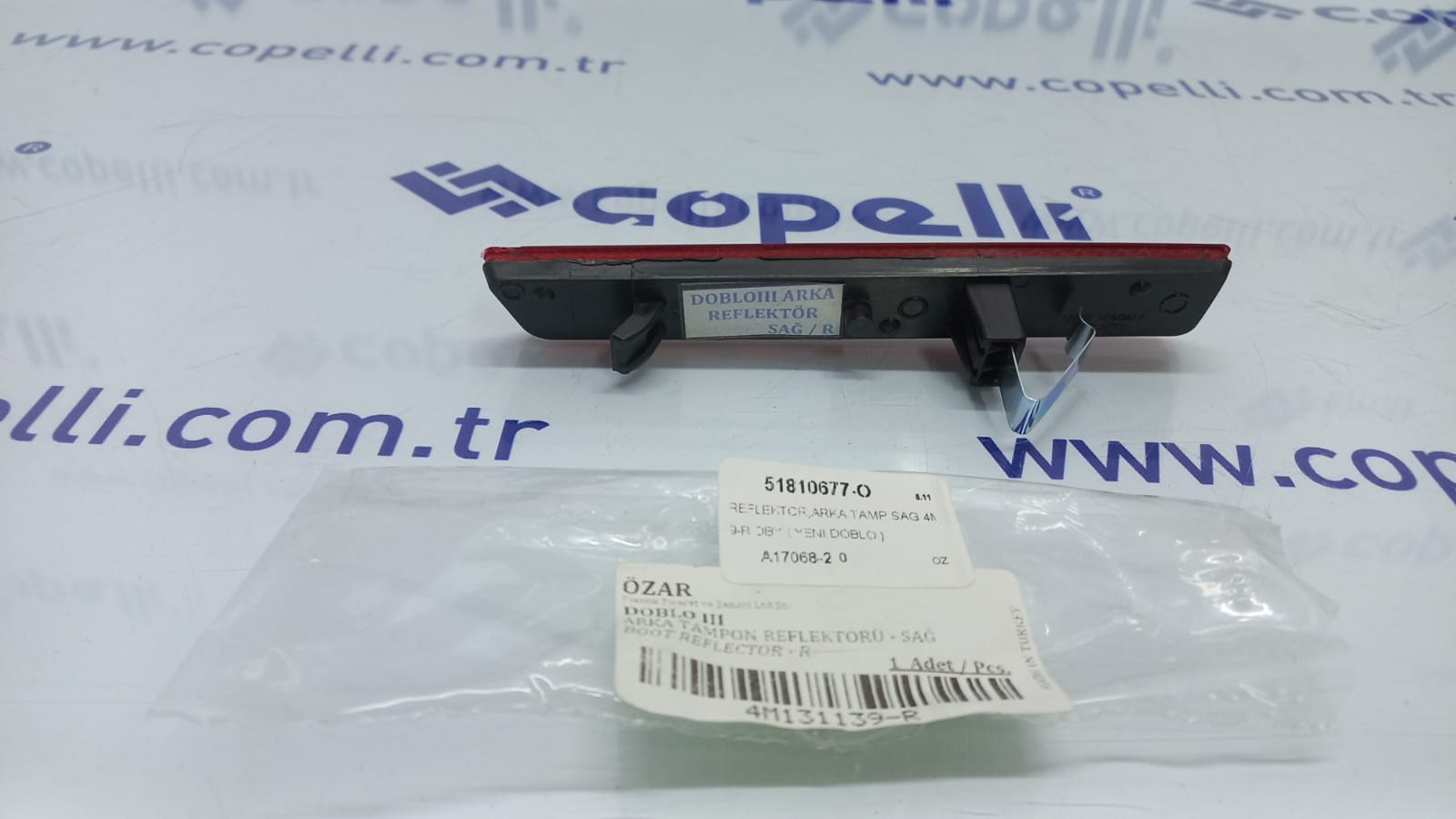 51810677-O - REFLEKTOR,ARKA TAMP.SAG 4M131139-R DBY ( YENI DOBLO ) / OZAR
