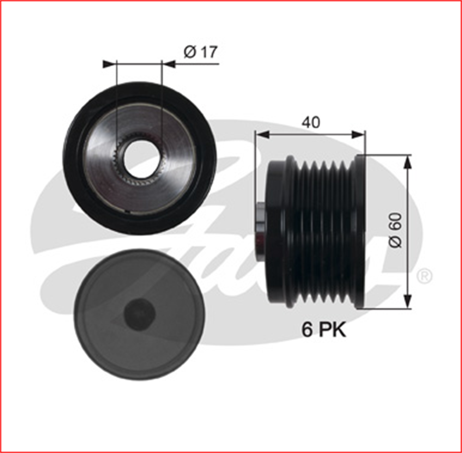 51860757G - (OAP7153)ALTERNATOR KASNAGI ALFA ROMEO, FIAT GIULIETTA,BRAVO II,EGEA, 500L,500X 1.6 D MULTIJET, 1 / GATES