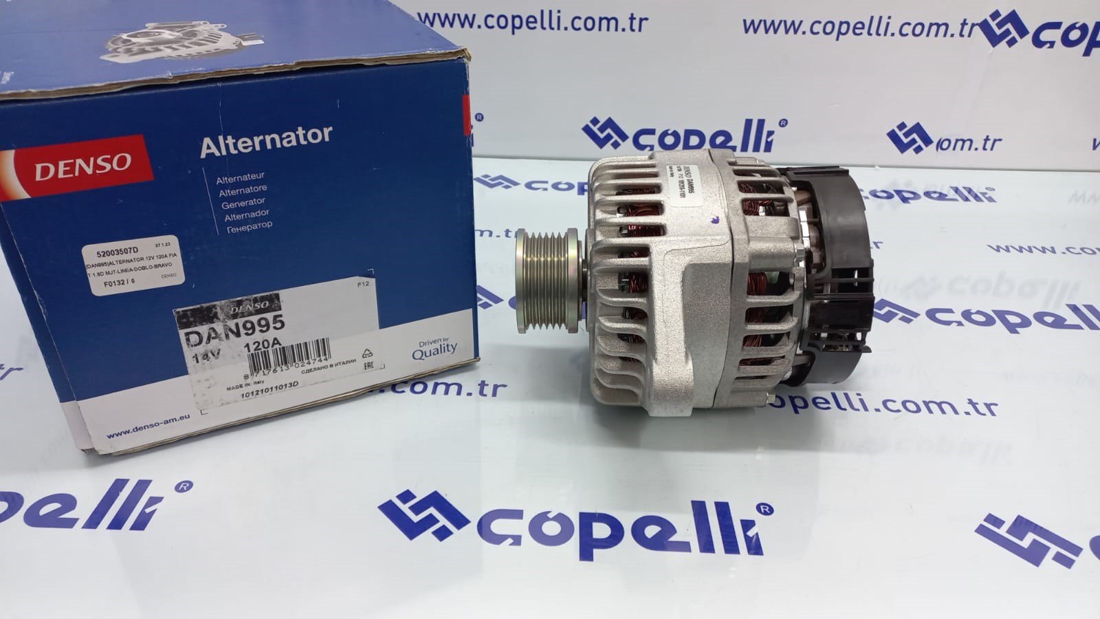 52003507D - (DAN995)ALTERNATOR 12V 120A FIAT 1.6D MJT-LINEA-DOBLO-BRAVO / DENSO