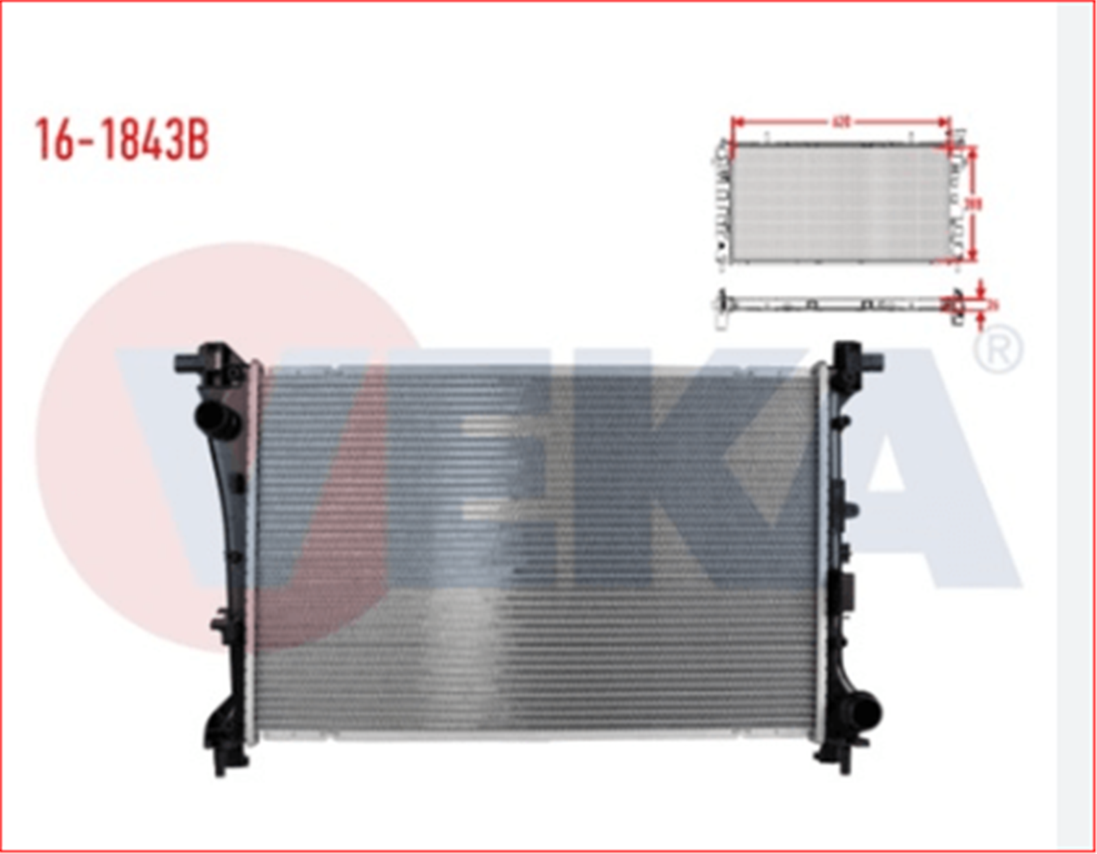 52052630VB - (16-1843B)SU RADYATORU BRAZING EGEA 1.3 MJT - 1.6 MJT 16v M-T AC+ - 2015--VEKA-FIAT / VEKA