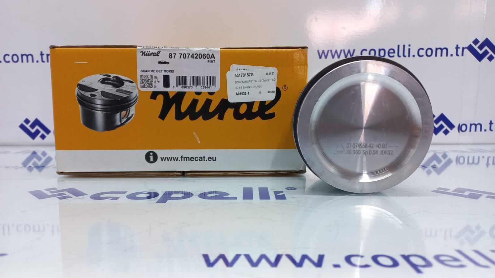 55170157G - (8770742060)PISTON+SEGMAN TEK 0.60-1.6-SAHIN S-OYUKLU-GOETZE-FIAT / GOETZE