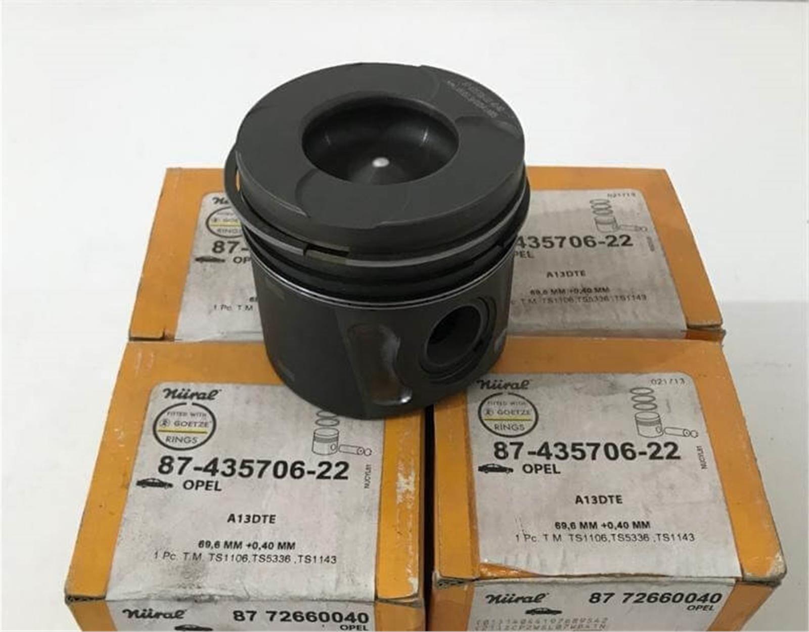 55235525G20 - (87726600401)PISTON+SEGMAN TEK 0.40 0,20 KISA 1.3JTD-75HP EURO 5 LINEA FIORINO DOBLO GPUNTO-GOETZE-FIAT / GOETZE