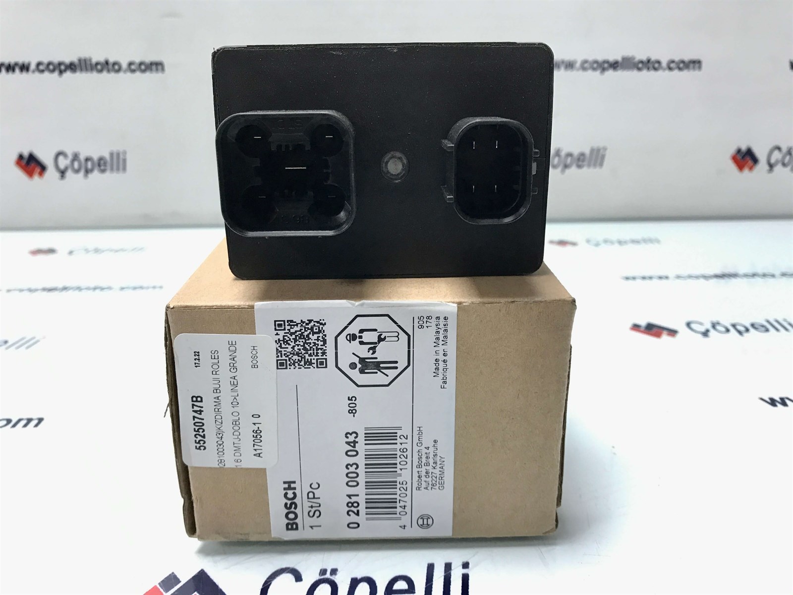 55250747B - (0281003043)KIZDIRMA BUJI ROLESI 1.6 DMTJ-DOBLO 10>LINEA GRANDE PUNTO EVO BRAVO 07>DUCATO 2.0 / BOSCH