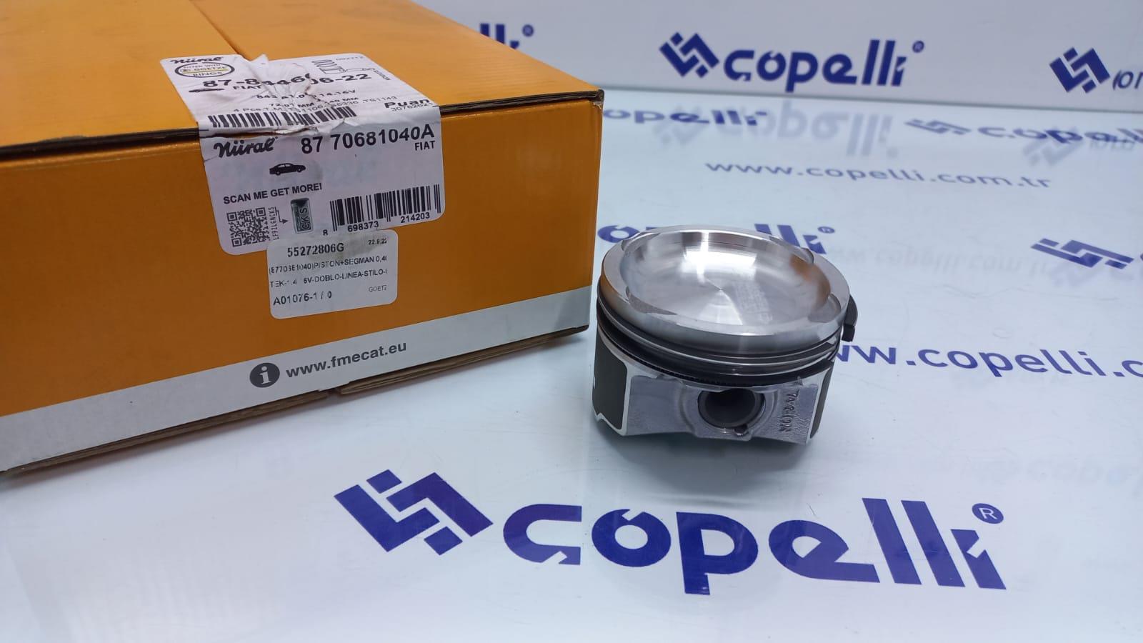 55272806G - (8770681040)PISTON+SEGMAN 0,40 TEK-1.4 16V-DOBLO-LINEA-STILO-IDEA-GOETZE-FIAT / GOETZE