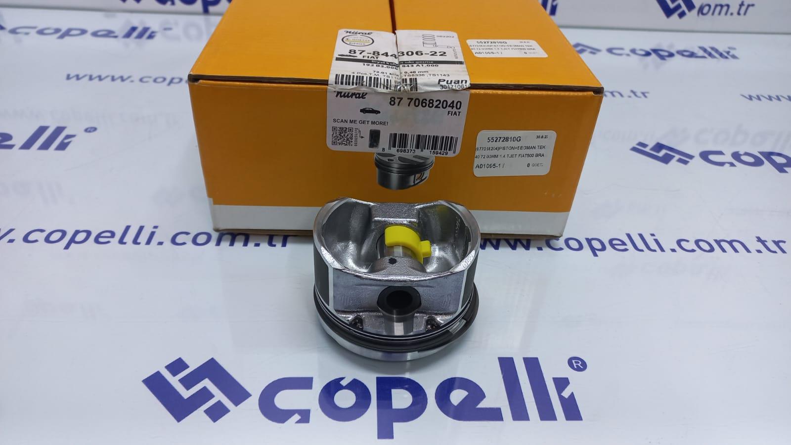 55272810G - (877068204)PISTON+SEGMAN TEK 0.40 72.00MM 1.4 TJET FIAT500 BRAVO2 EGEA 1.4 T JET-GOETZE-FIAT / GOETZE