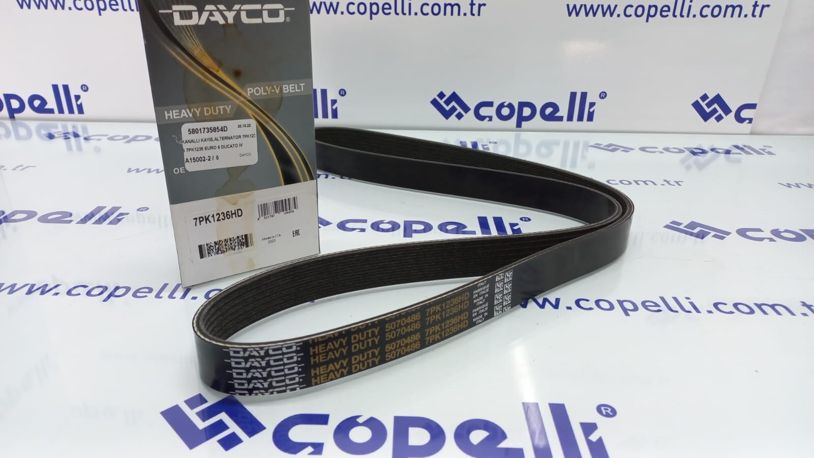 5801735854D - KANALLI KAYIS,ALTERNATOR 7PK1236 7PK1235 EURO 6 DUCATO IV / DAYCO