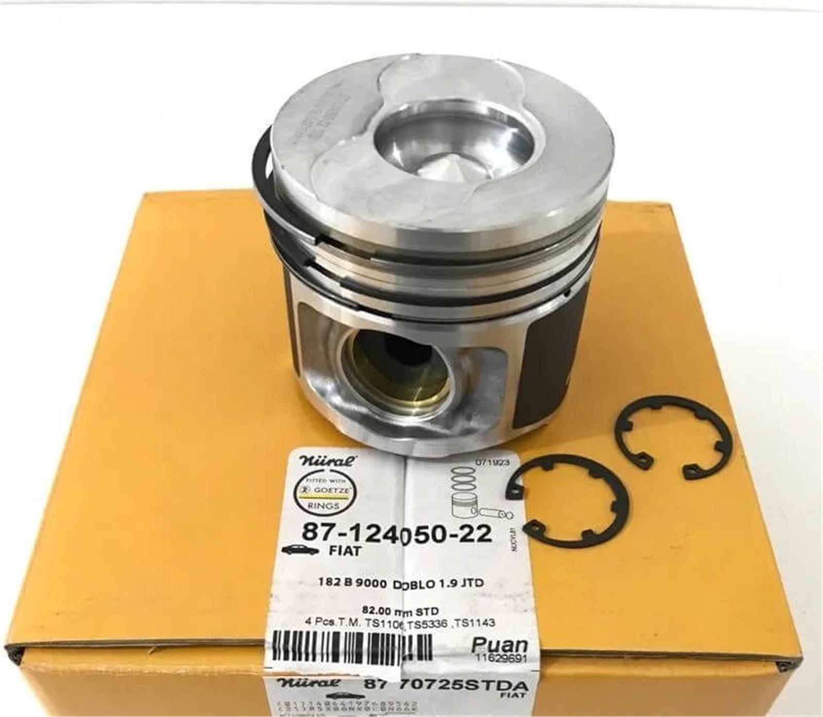 71718121G - (8770725080)PISTON+SEGMAN TEK 0.80 1.9JTD-DOBLO-MAREA-GOETZE-FIAT / GOETZE
