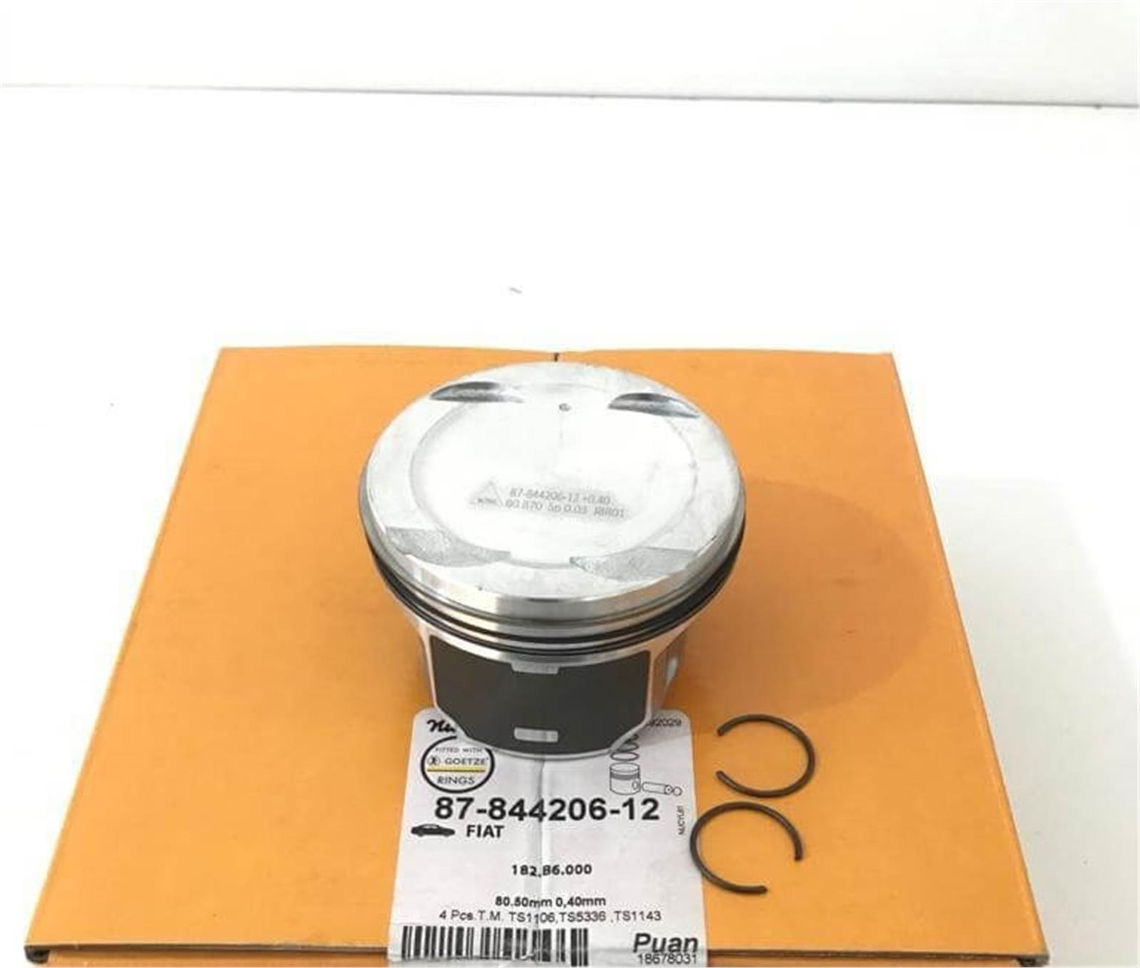 71739119G - (8770705040)PISTON+SEGMAN TEK 0.40 80.50MM 1.6-16V DOBLO PALIO MAREA BRAVO-GOETZE-FIAT / GOETZE