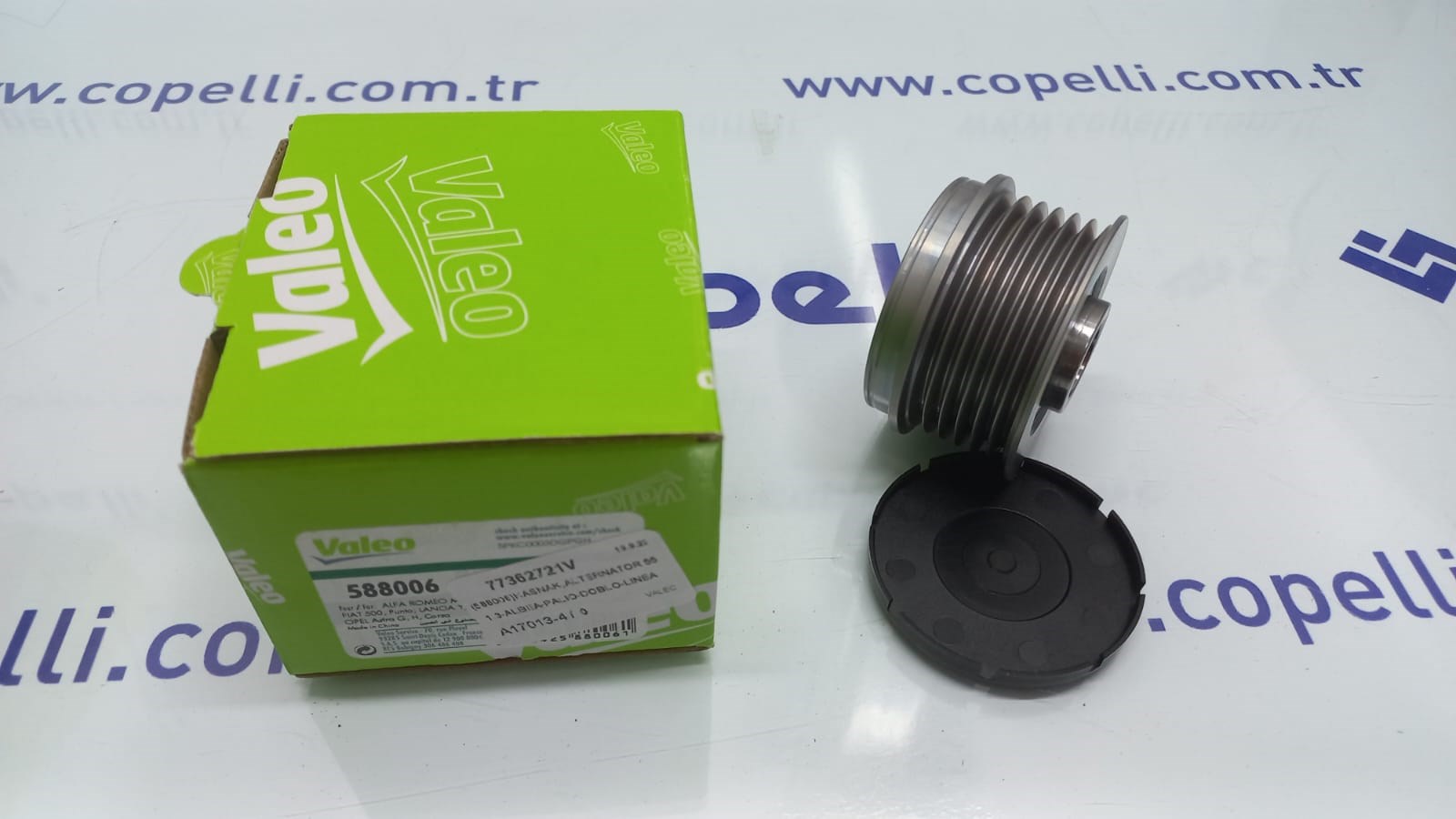 77362721V - (588006)KASNAK,ALTERNATOR 55886 1.3-ALBEA-PALIO-DOBLO-LINEA / VALEO