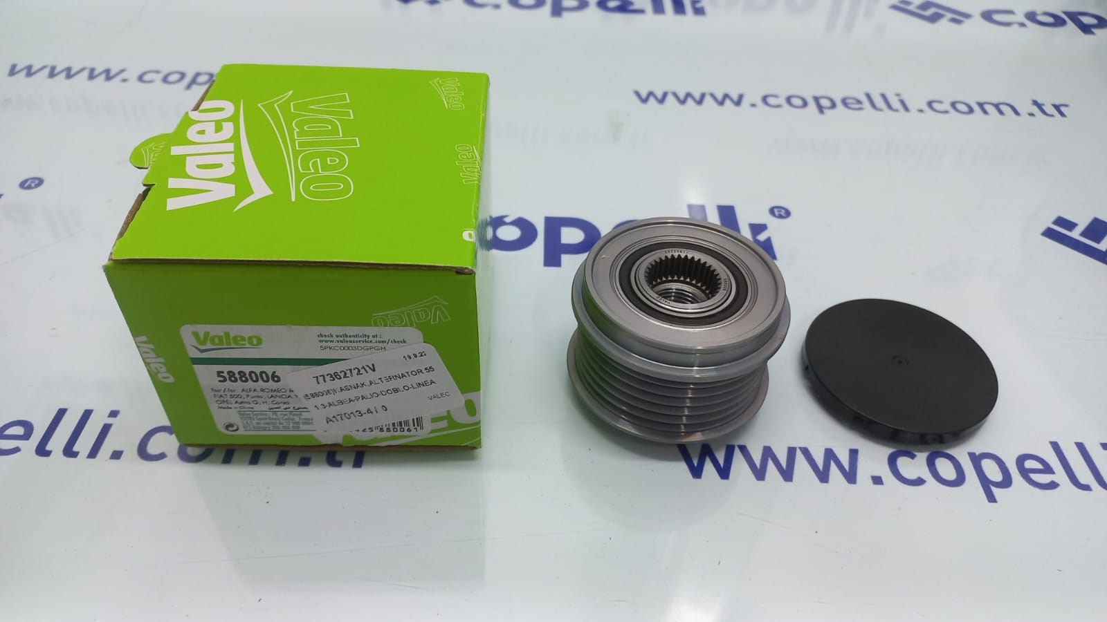 77362721V - (588006)KASNAK,ALTERNATOR 55886 1.3-ALBEA-PALIO-DOBLO-LINEA / VALEO