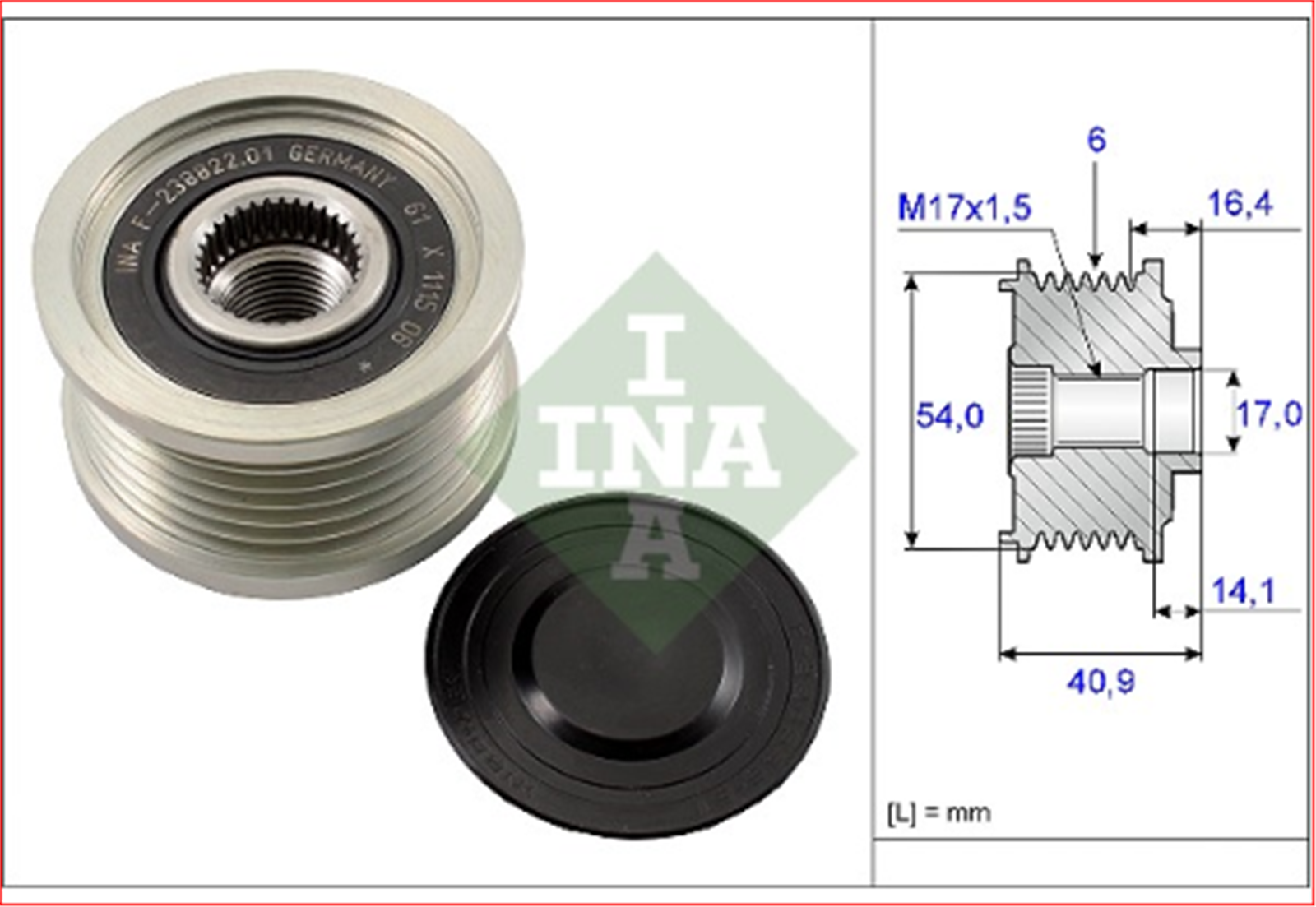 77364725INA - KASNAK 535011210 DBY (DOBLO III 2010- )-INA-FIAT / INA