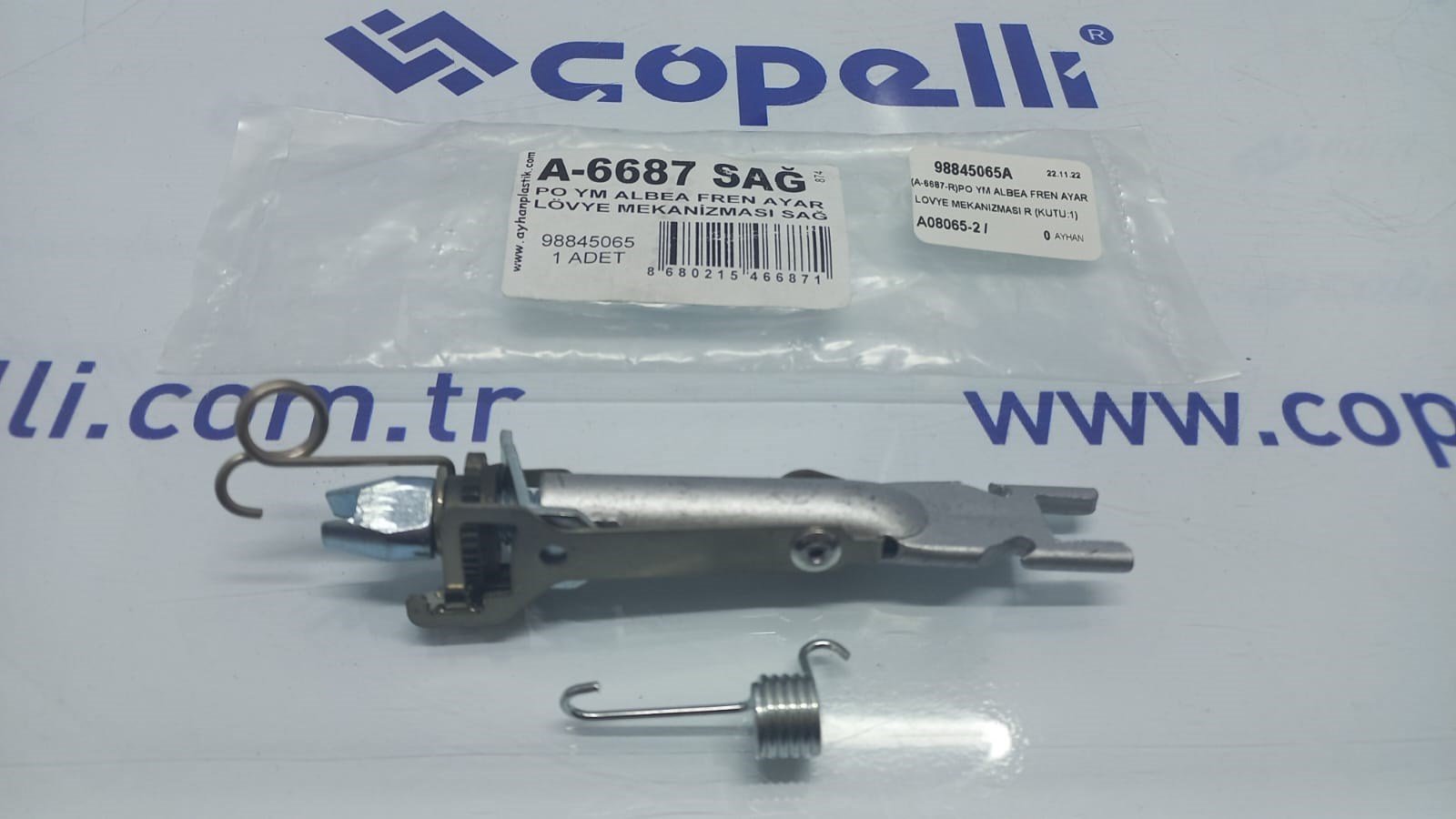 98845065A - (A-6687-R)PO YM ALBEA FREN AYAR LOVYE MEKANIZMASI R (KUTU:1) / AYHAN