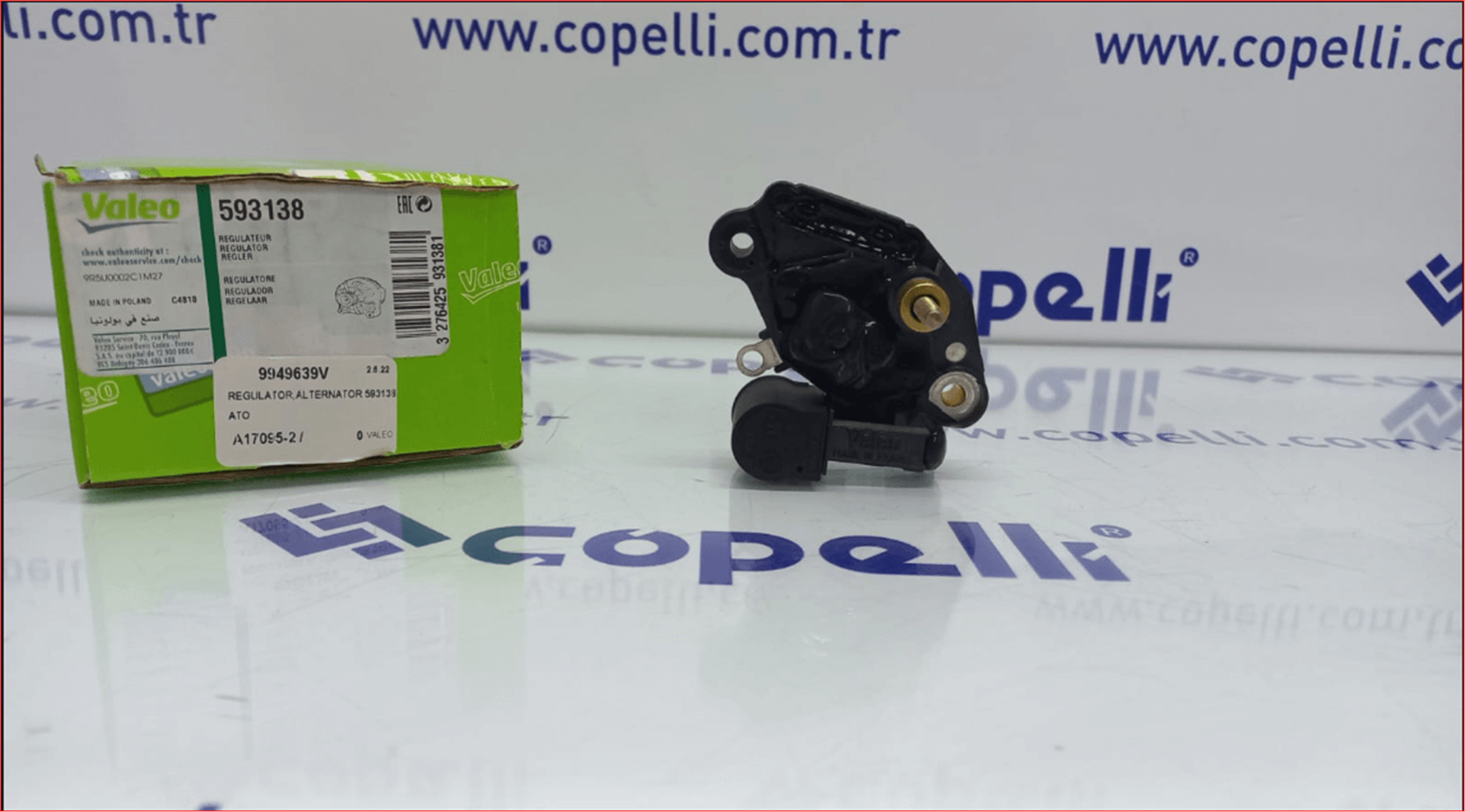 9949639V - REGULATOR,ALTERNATOR 593138 DUCATO-VALEO-FIAT / VALEO