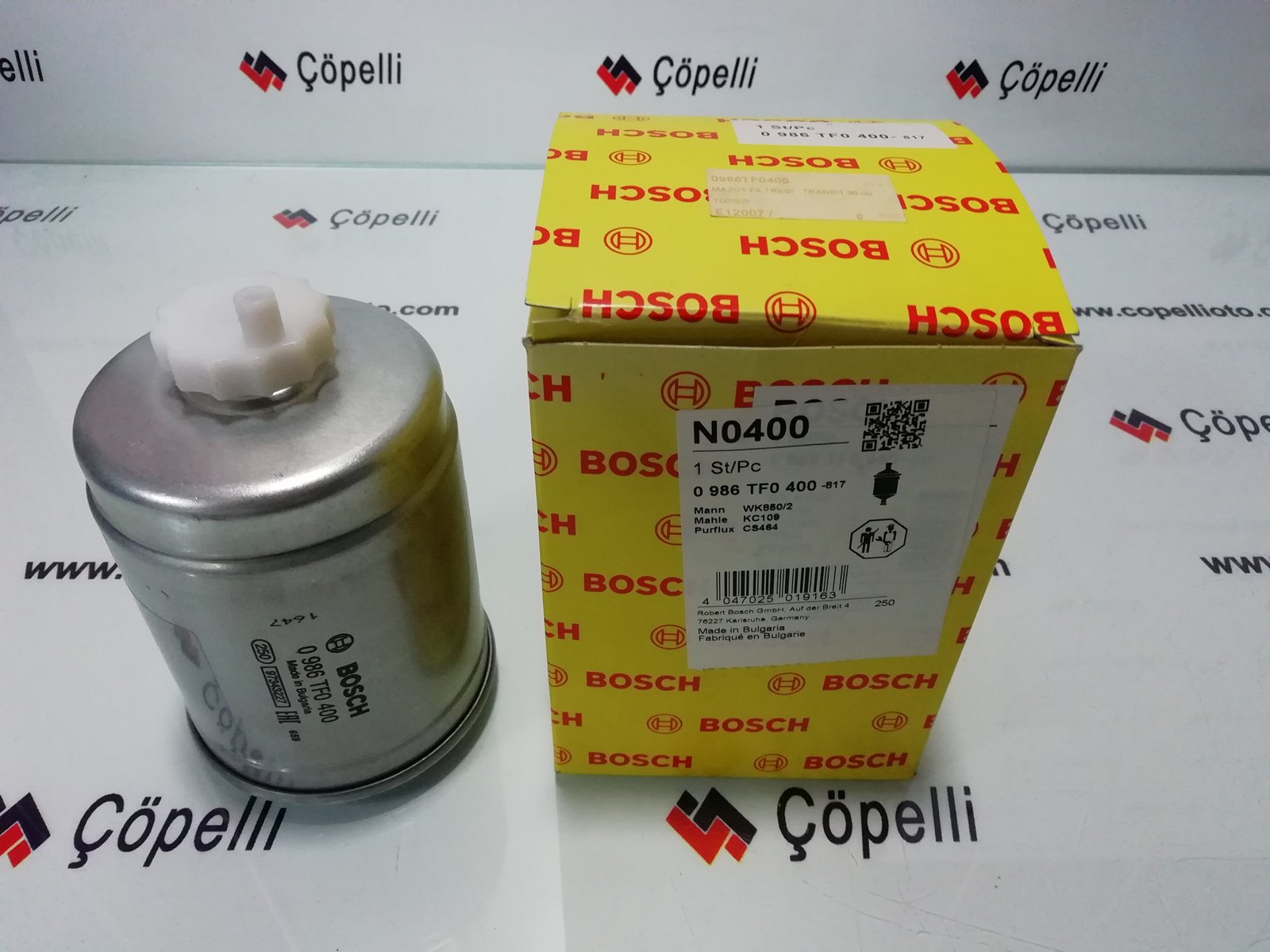 0986TF0400 - MAZOT FILTRESI TRANSIT 99-00 TURBO 1015734,1049979,1208300,1983777234,1995126675,97FF917676AA,97FF91 / BOSCH