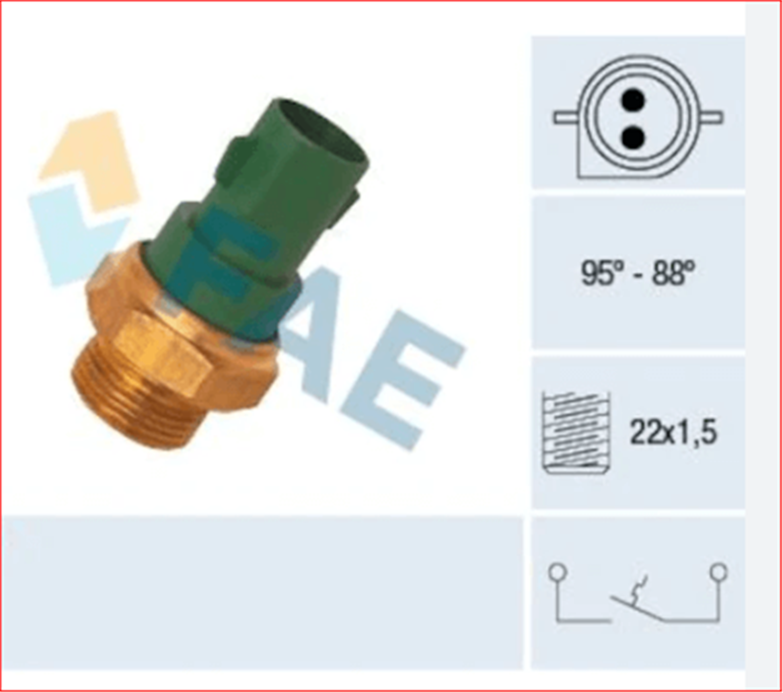 37240 - FAN SENSORU (MUSURU) (F17147) FIESTA 83-87 1.4 ( 89FB8B607A1A )( 6146108 )-FAE-FORD / FAE