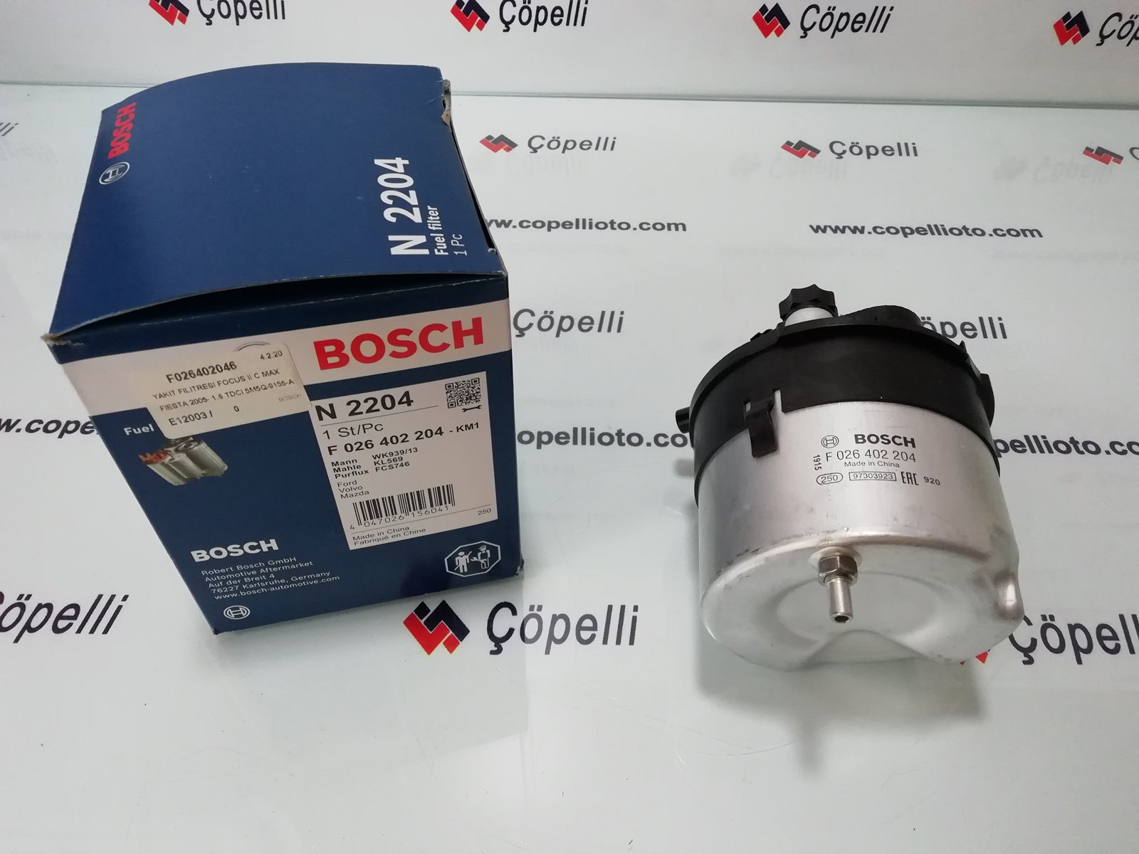 F026402046 - YAKIT FILITRESI FOCUS II C MAX FIESTA 2005- 1.6 TDCI 5M5Q-9155-AA 1386037 1386037,30783135,30783135, / BOSCH