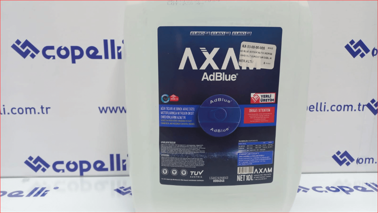 AX-00-00-00-006 - AD BLUE SCR KATALITIK INDIRGEME SIVISI 10LT EURO 6 TUM DIZEL ARACLARDA-AXAM-GENEL / AXAM
