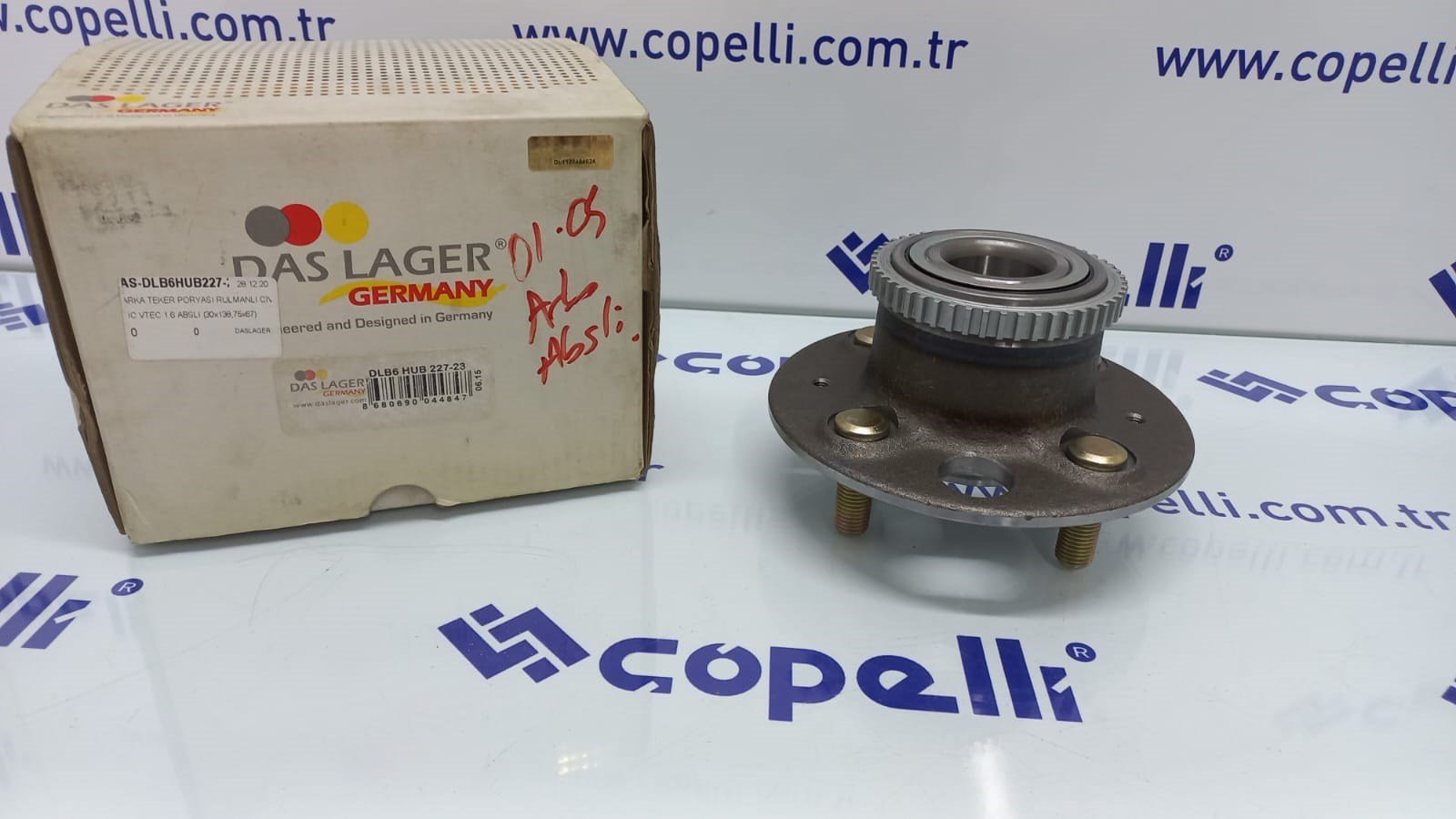 DAS-DLB6HUB227-23 - ARKA TEKER PORYASI RULMANLI CIVIC VTEC 1.6 ABSLI (30x138,75x67) / DASLAGER