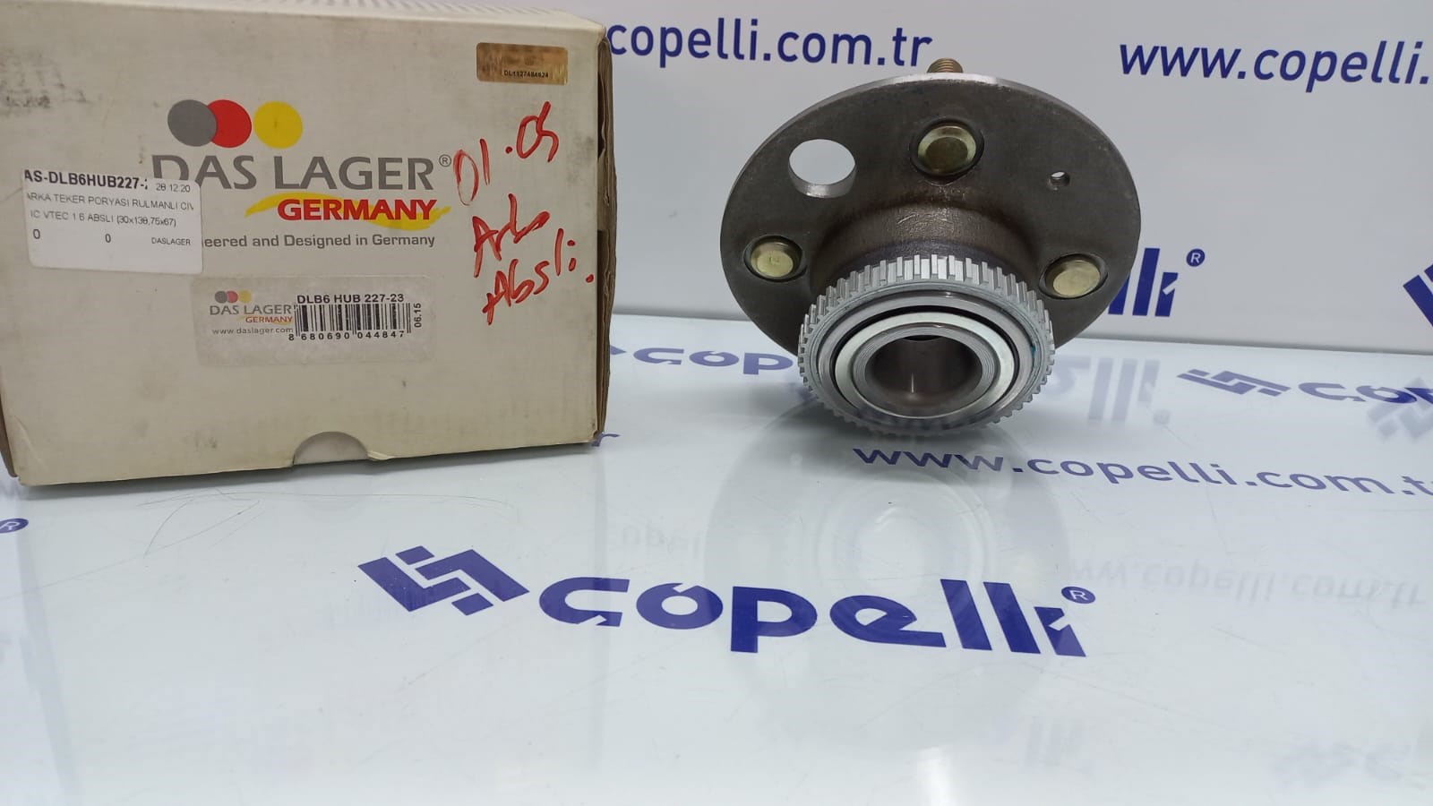 DAS-DLB6HUB227-23 - ARKA TEKER PORYASI RULMANLI CIVIC VTEC 1.6 ABSLI (30x138,75x67) / DASLAGER