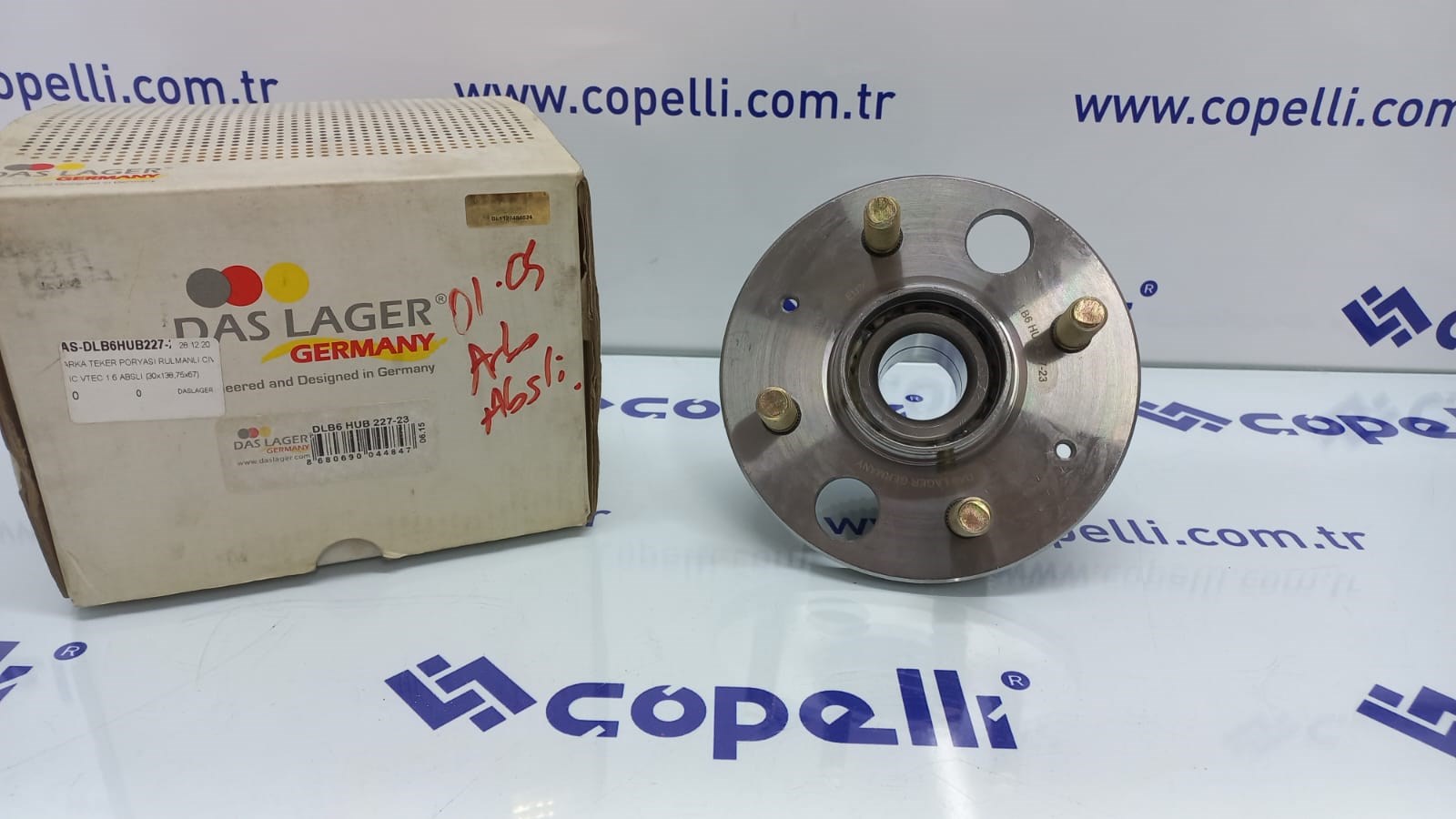 DAS-DLB6HUB227-23 - ARKA TEKER PORYASI RULMANLI CIVIC VTEC 1.6 ABSLI (30x138,75x67) / DASLAGER